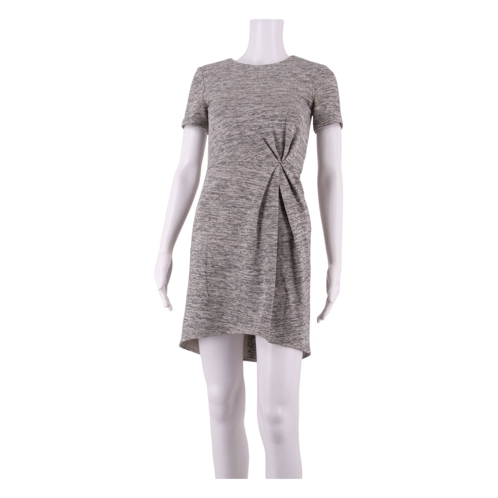 TIBI Womens Fit & Flare Dress Grey Short Sleeve Short UK 4 Refurbished - N/A refurbished available on Cerqular
