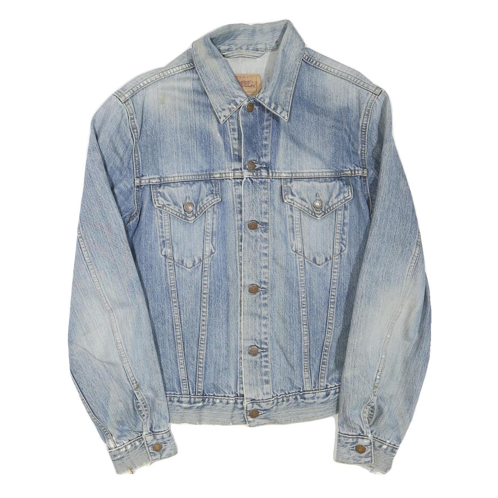 LEVI'S Mens Blue Cotton Blend Denim Jacket L Button Closure Classic Fit Casual Refurbished - N/A refurbished available on Cerqular