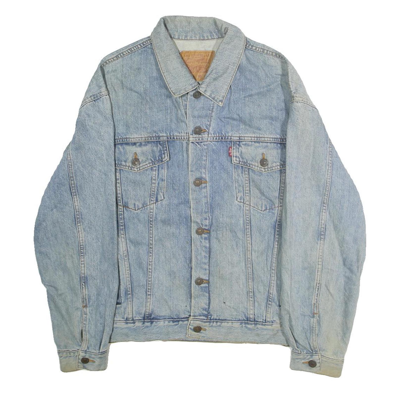 LEVI'S Mens Blue Denim Button Jacket XL Cotton Classic Casual Vintage Refurbished - N/A refurbished available on Cerqular
