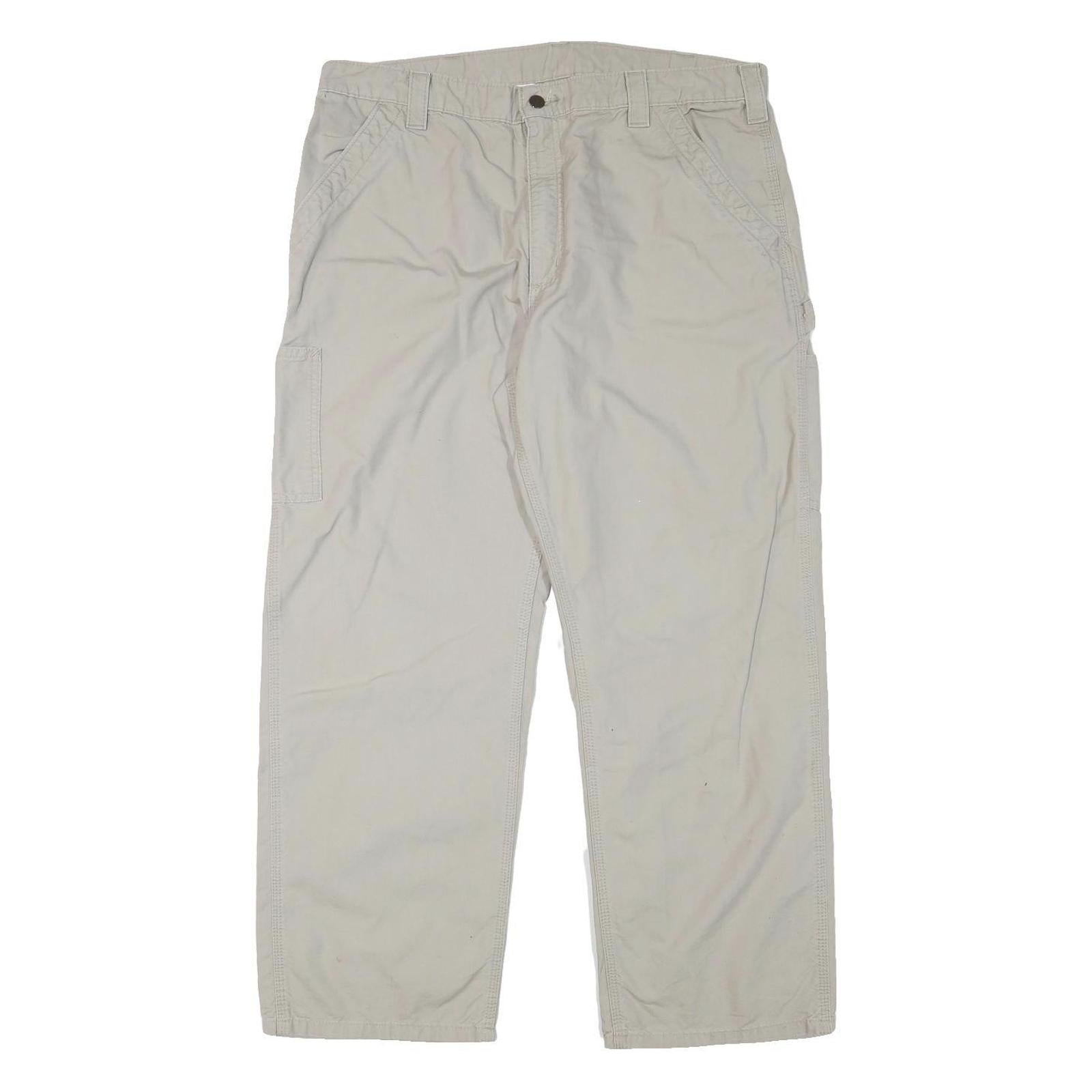 Buy CARHARTT Mens Cotton Blend Beige Relaxed Straight Trousers W37 L29 Workwear Refurbished - $57.19 CARHARTT Mens Cotton Blend Beige Relaxed Straight Trousers W37 L29 Workwear Refurbished - N/A refurbished available on Cerqular