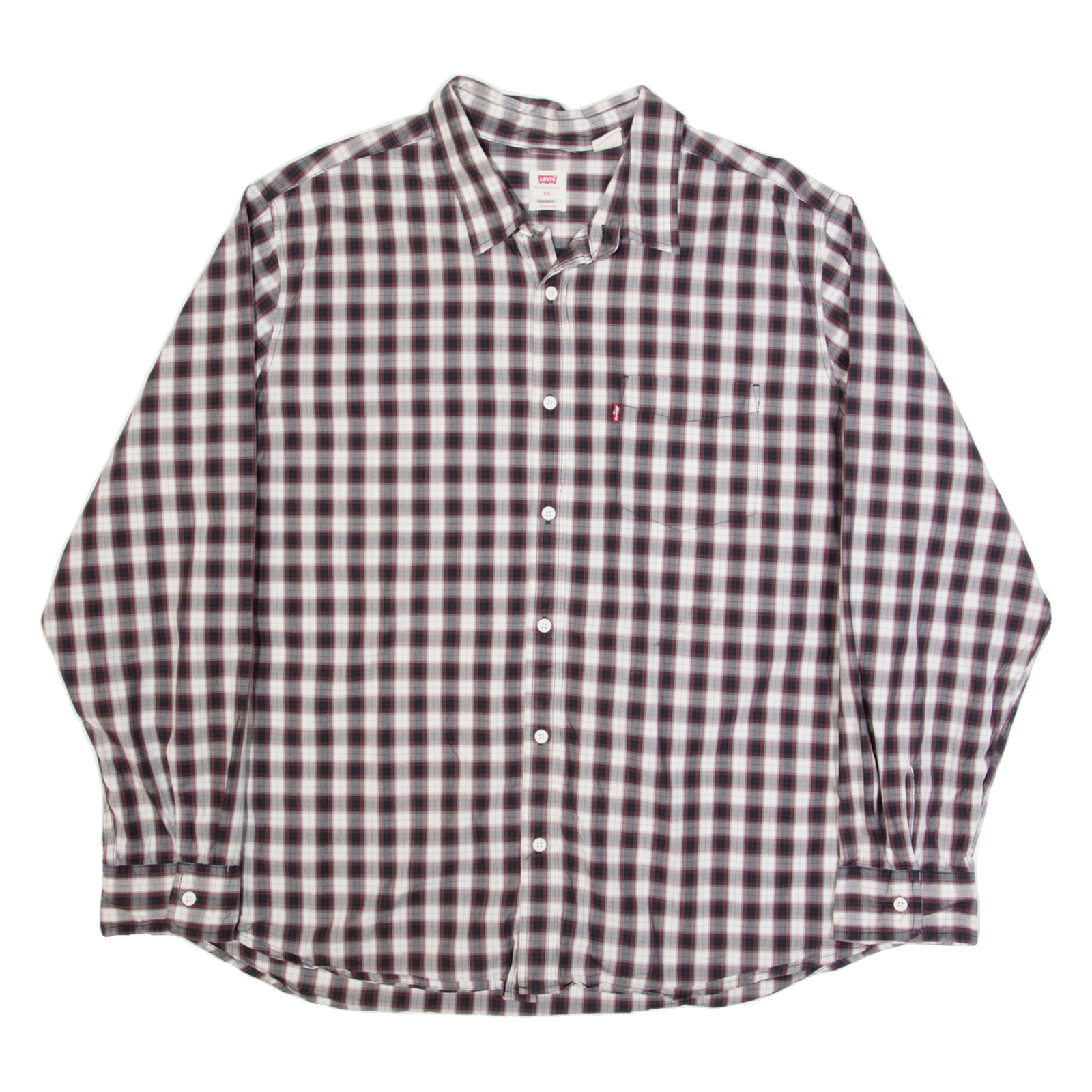 LEVI'S Mens Shirt Black Plaid Long Sleeve 2XL Refurbished - N/A refurbished available on Cerqular