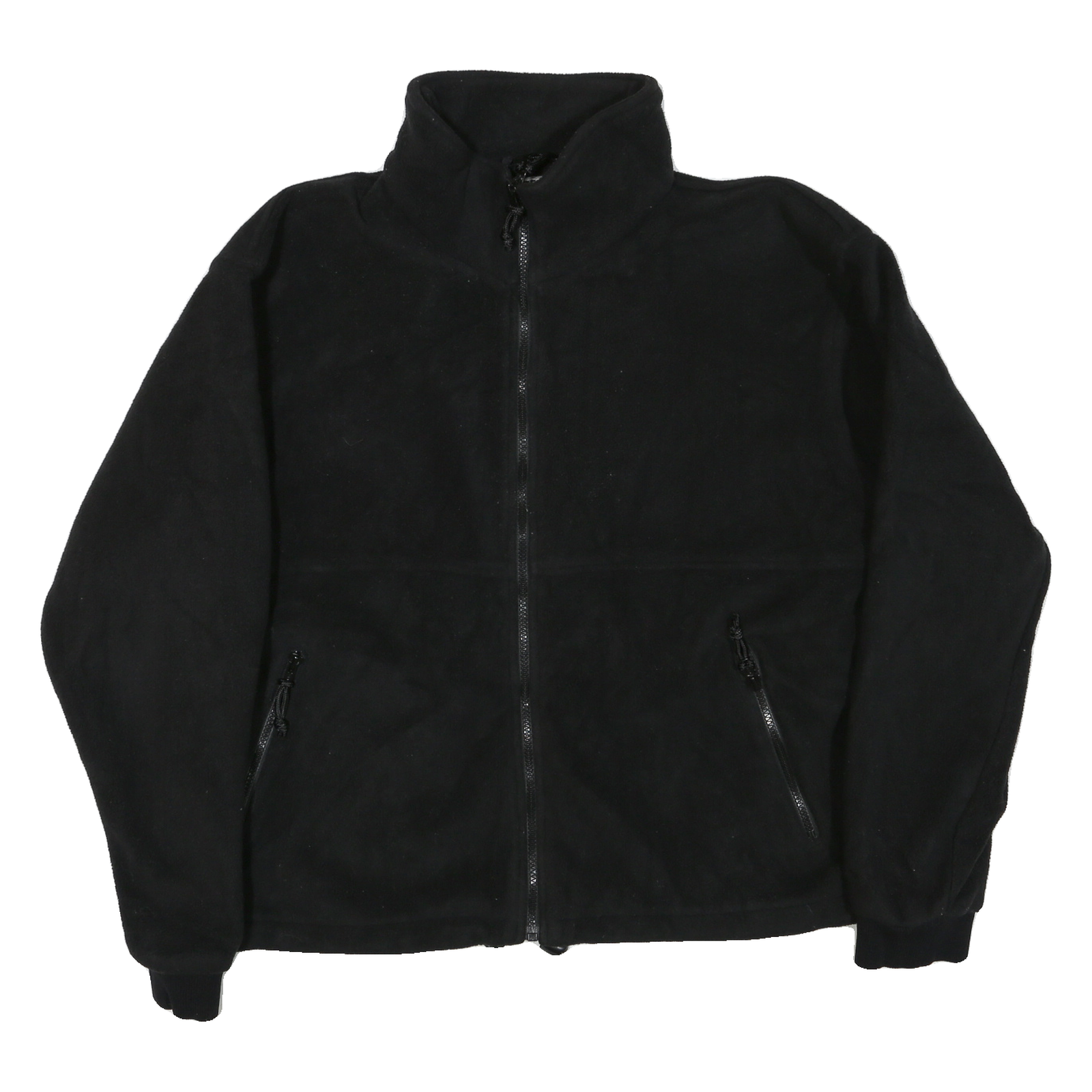 Mens Black Polyester Blend Jacket 2XL Plain Zip Closure Warm Casual Outerwear Refurbished - N/A refurbished available on Cerqular