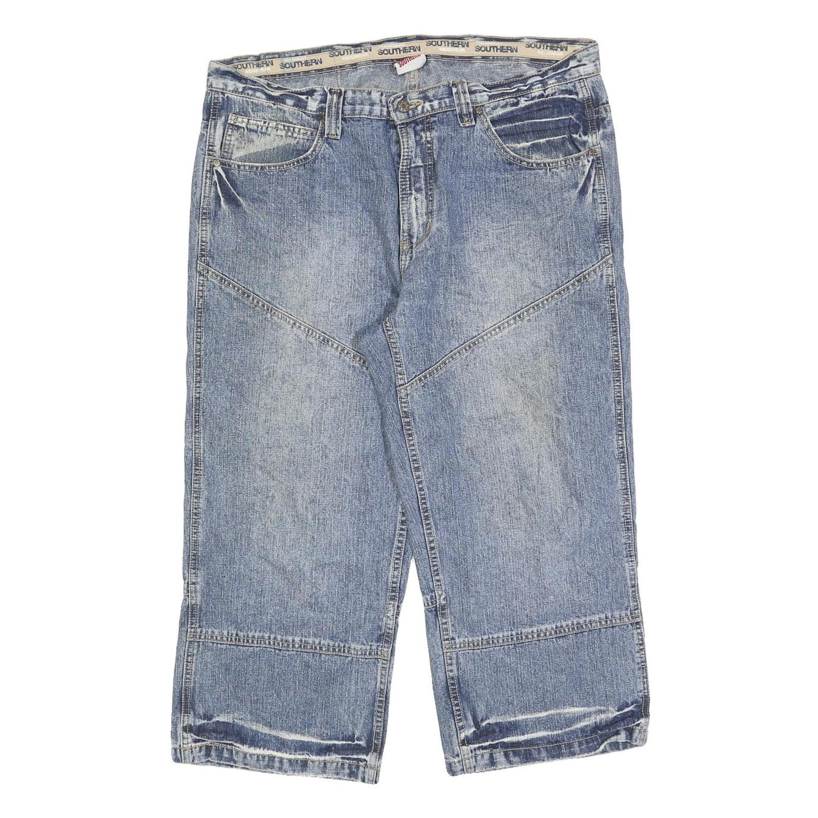 SOUTHERN Mens Denim Blue Casual Shorts XL W38 Cotton Blend Relaxed Fit Refurbished - N/A refurbished available on Cerqular