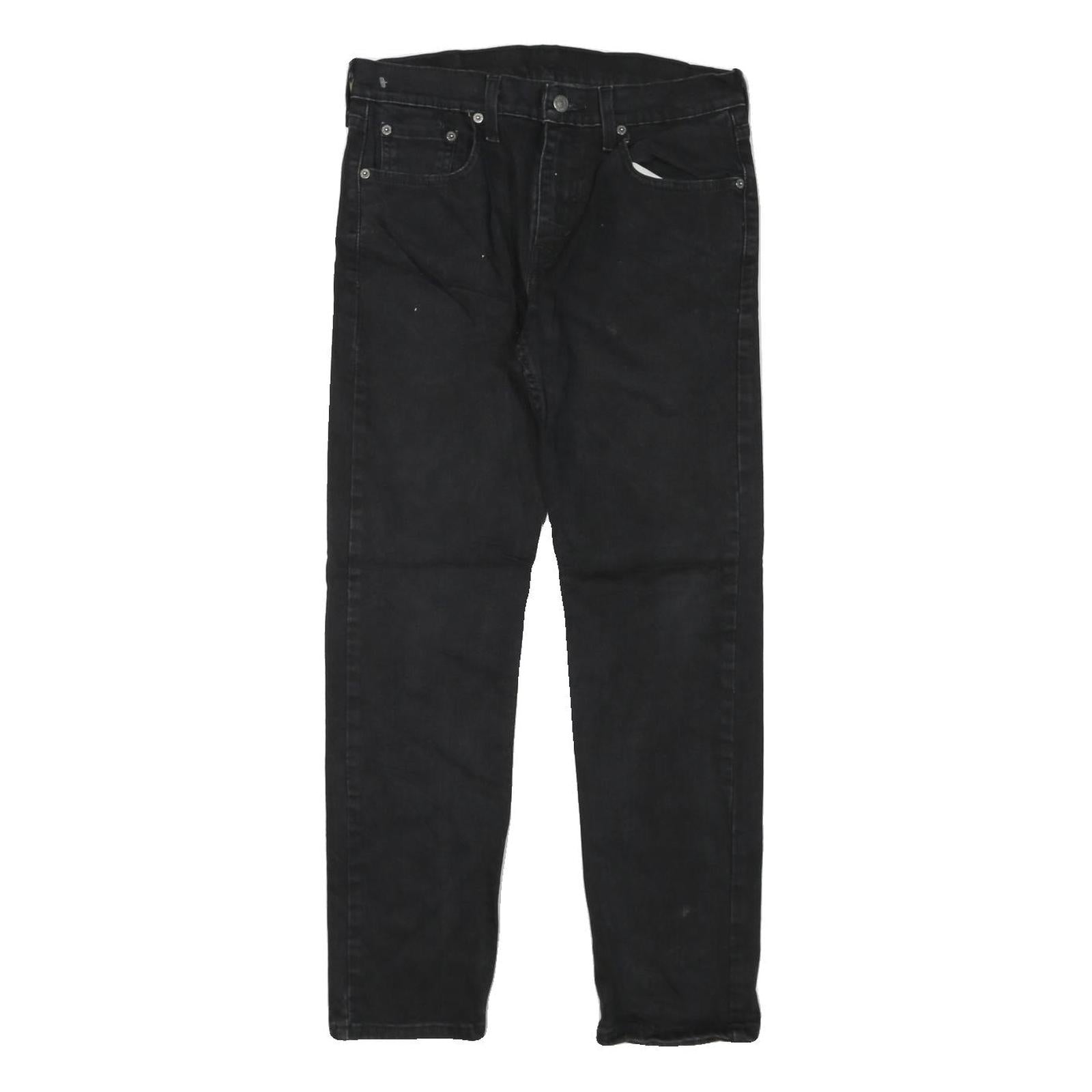 LEVI'S 502 Mens Jeans Black Slim Straight Denim Raw W30 L28 Zip Closure Refurbished - N/A refurbished available on Cerqular