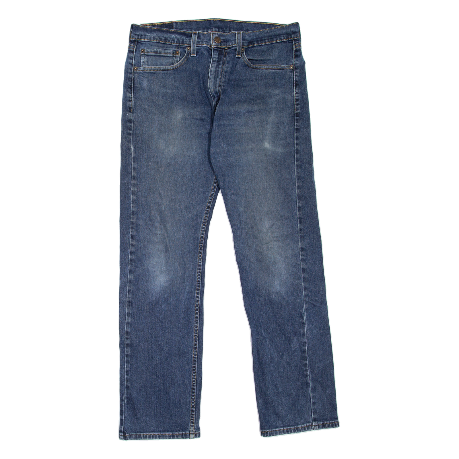 LEVI'S 505 Jeans Mens Blue Regular Straight Stone Wash W32 L30 Refurbished - N/A refurbished available on Cerqular
