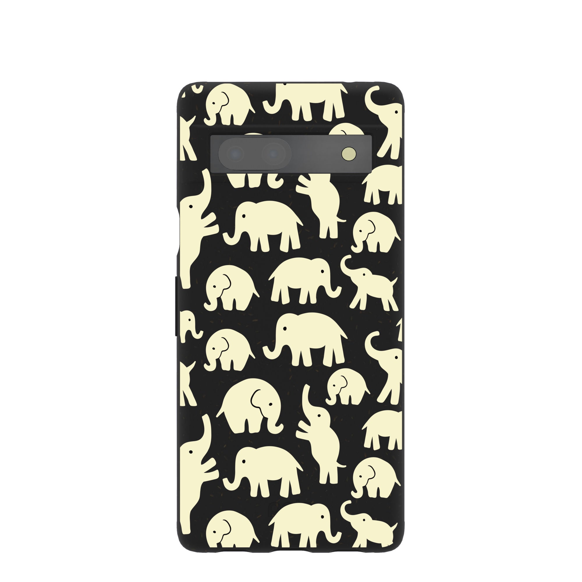 Black Little Elephants Google Pixel 7a Case Refurbished - Pela Case refurbished available on Cerqular