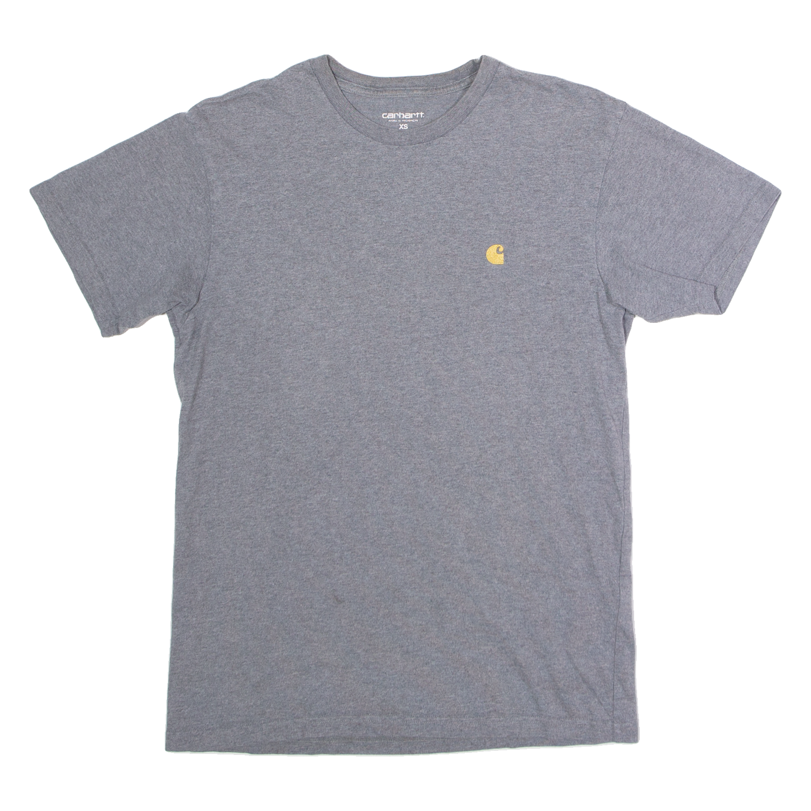 CARHARTT WIP Chase Mens T-Shirt Grey Crew Neck XS Refurbished - N/A refurbished available on Cerqular