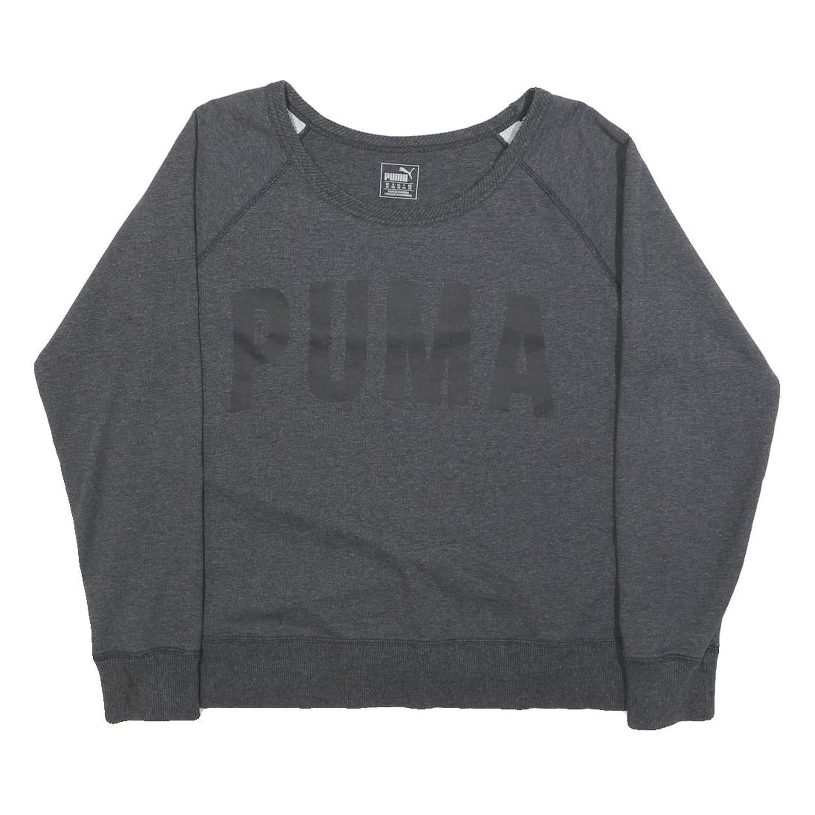 PUMA Womens Grey Cotton Blend Crew Neck Sweatshirt UK 16 Casual Sportswear Refurbished - N/A refurbished available on Cerqular