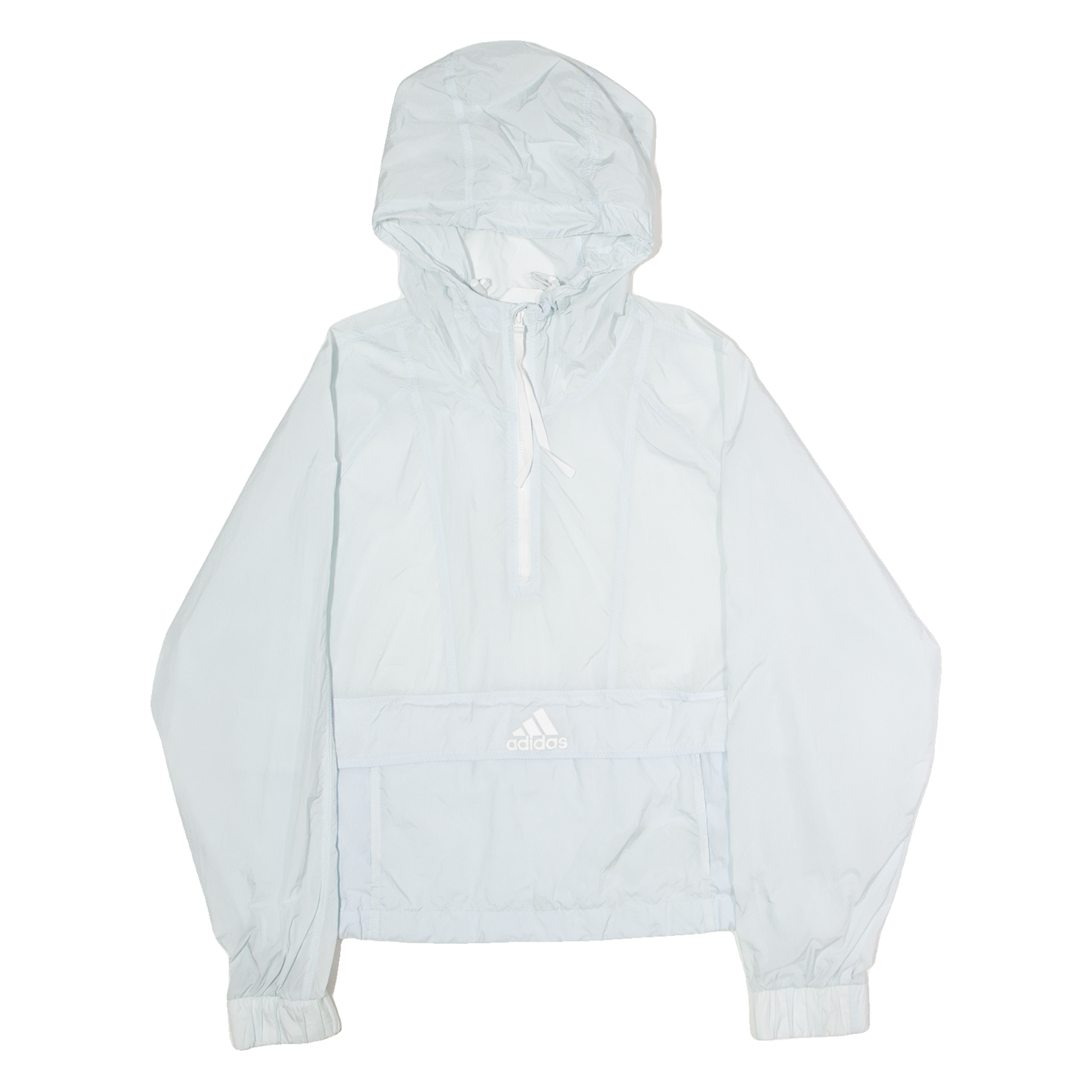 ADIDAS Womens Pullover Jacket Blue Nylon Hooded XS Refurbished - N/A refurbished available on Cerqular
