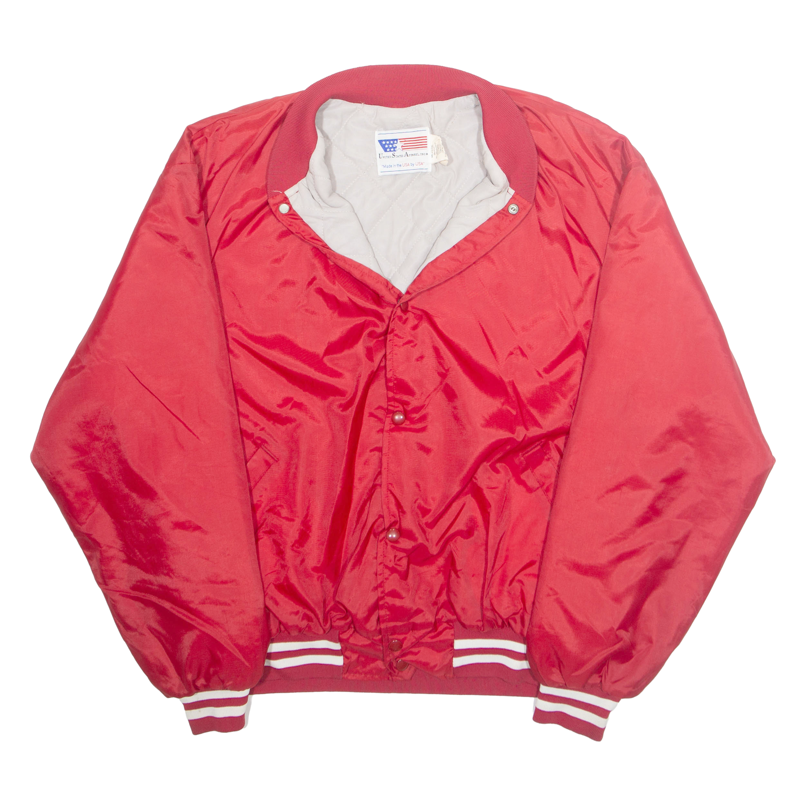 UNITED STATES APPAREL Womens Varsity Jacket Red Nylon USA XL Refurbished - N/A refurbished available on Cerqular