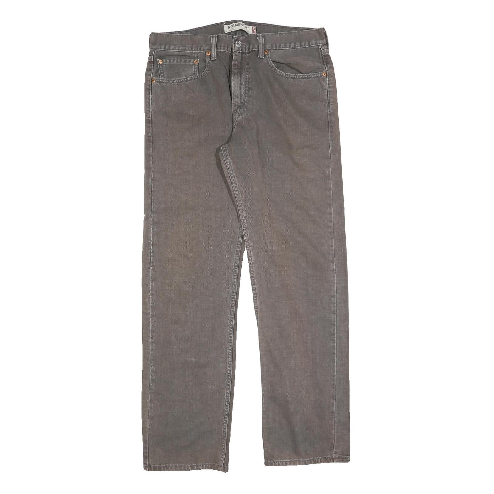 LEVI'S 505 Mens Jeans Grey Regular Straight Denim Raw W34 L32 Zip Closure Refurbished - N/A refurbished available on Cerqular