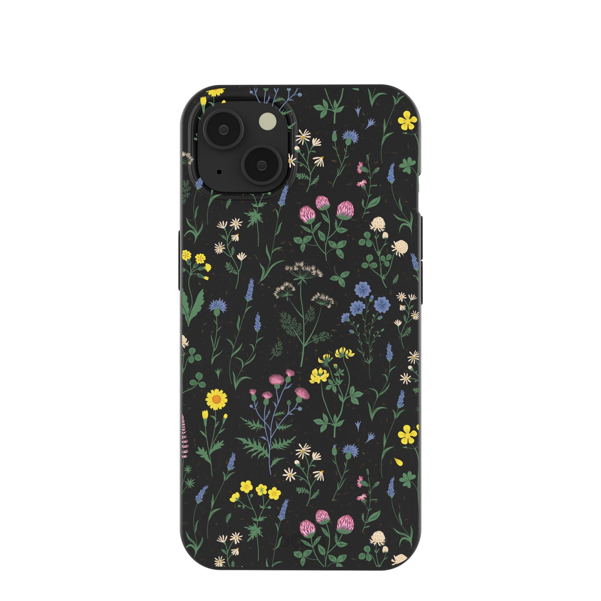 Black Shadow Blooms iPhone 13 Case Refurbished - Pela Case refurbished available on Cerqular