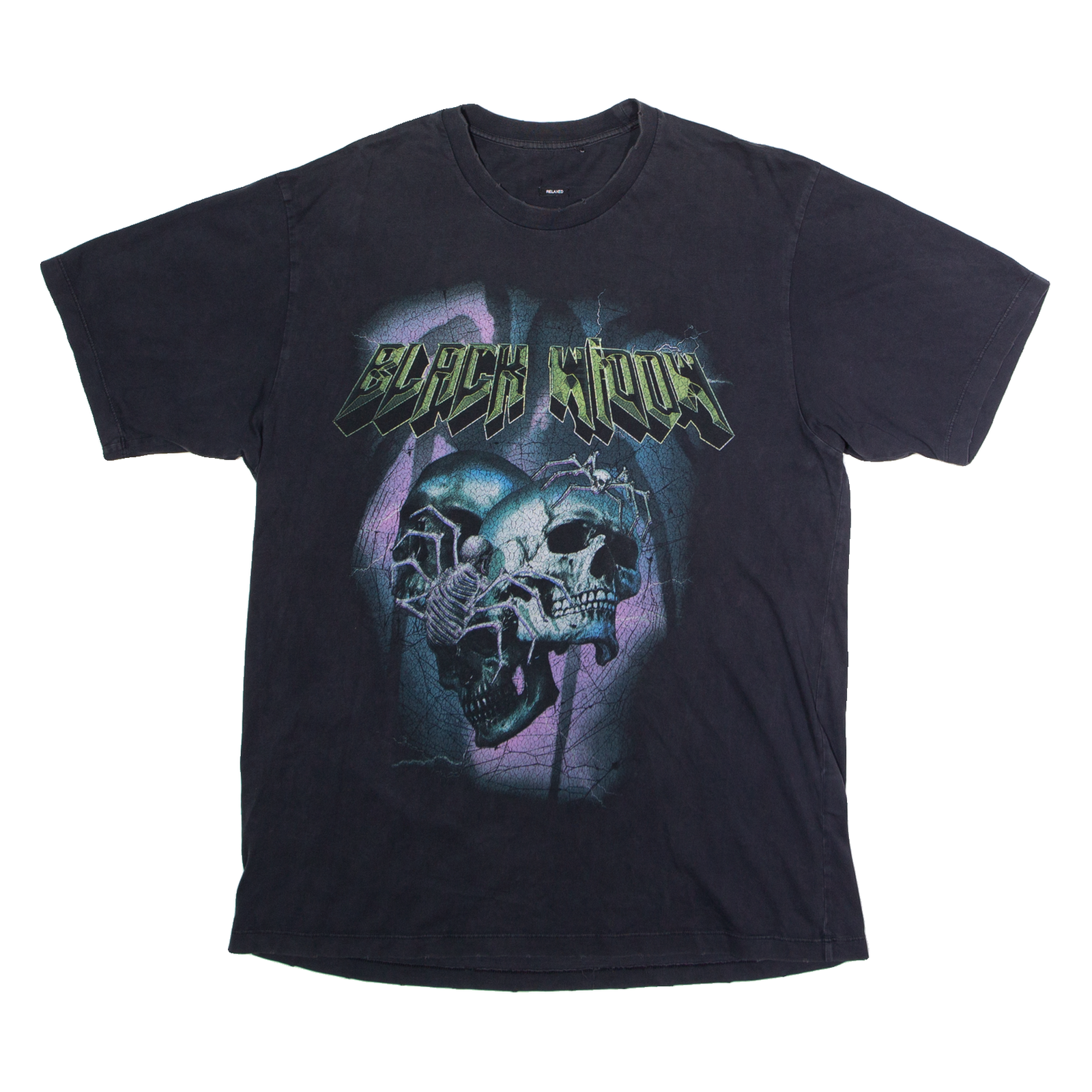 Black Widow Relaxed Mens T-Shirt Black Crew Neck M Refurbished - N/A refurbished available on Cerqular