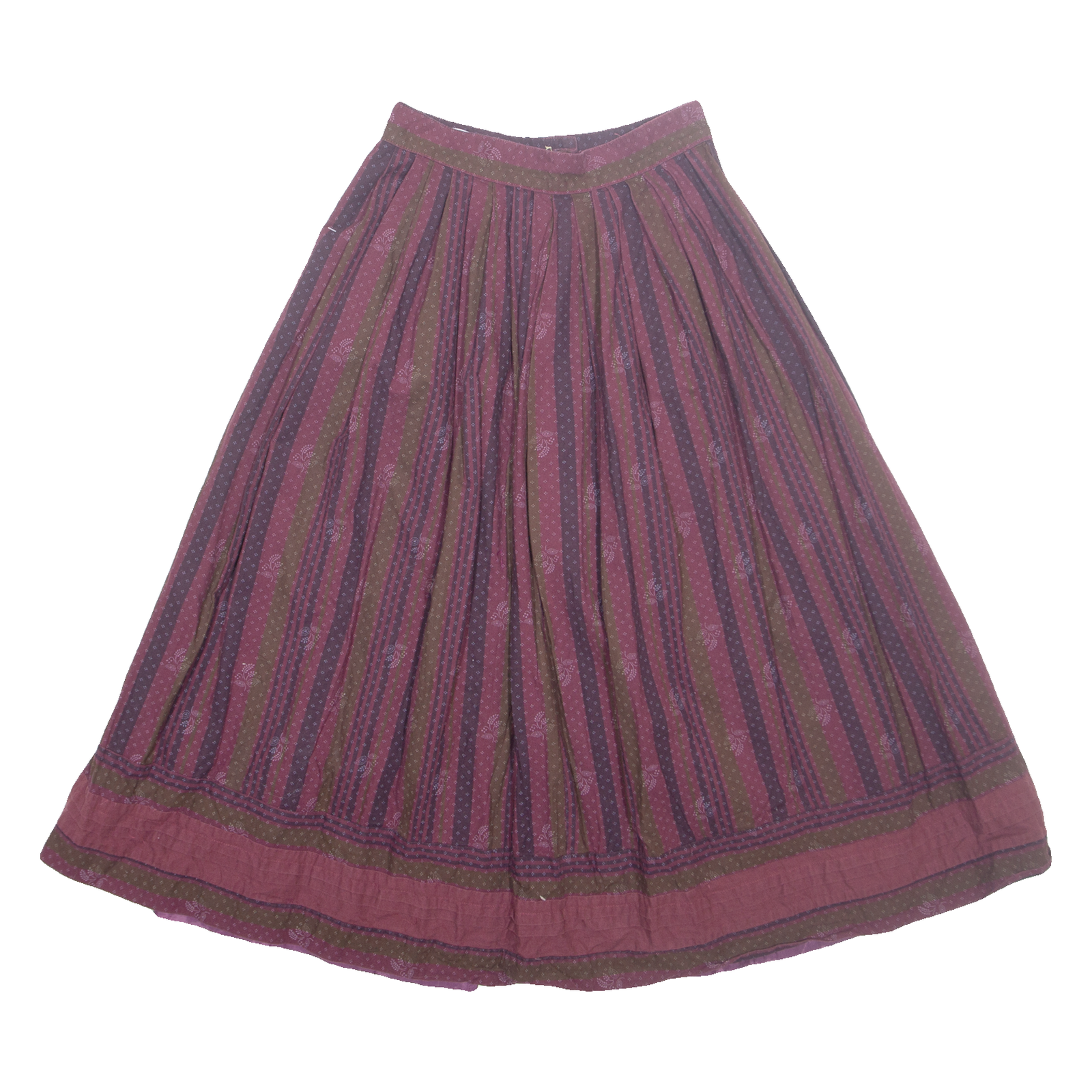 ALPHOM Womens A-Line Skirt Purple Midi Striped XXS Refurbished - N/A refurbished available on Cerqular