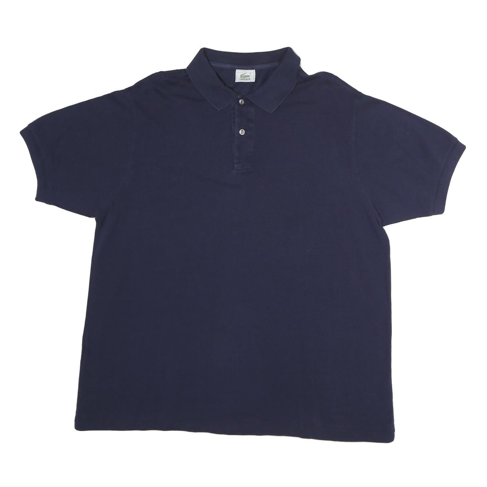 LACOSTE Mens Navy Blue Short Sleeve Plain Polo Shirt L Classic Cotton Refurbished - N/A refurbished available on Cerqular