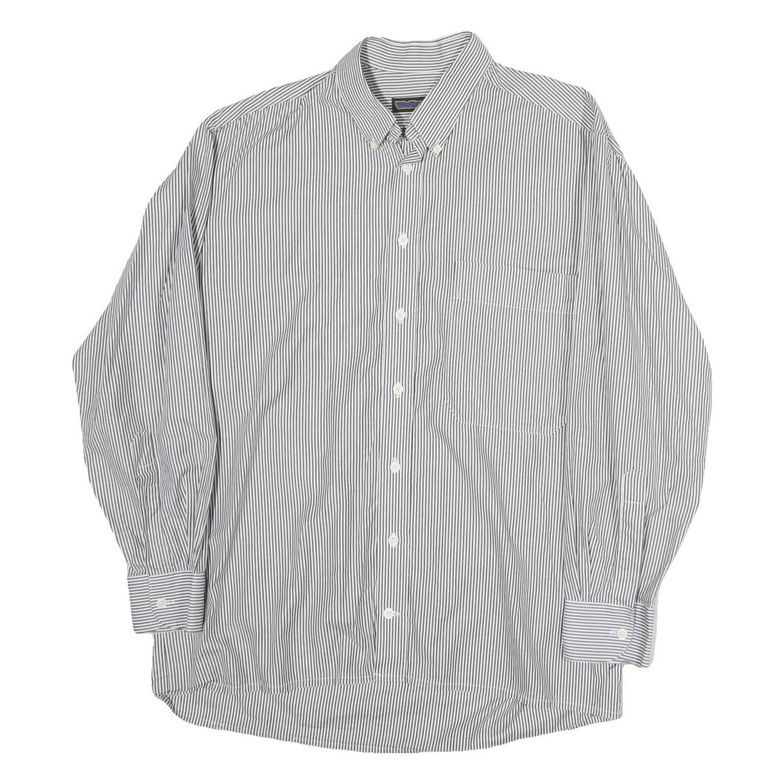 WESTBURY Mens Blue & White Stripe Cotton Blend Shirt L Classic Button-Down Refurbished - N/A refurbished available on Cerqular