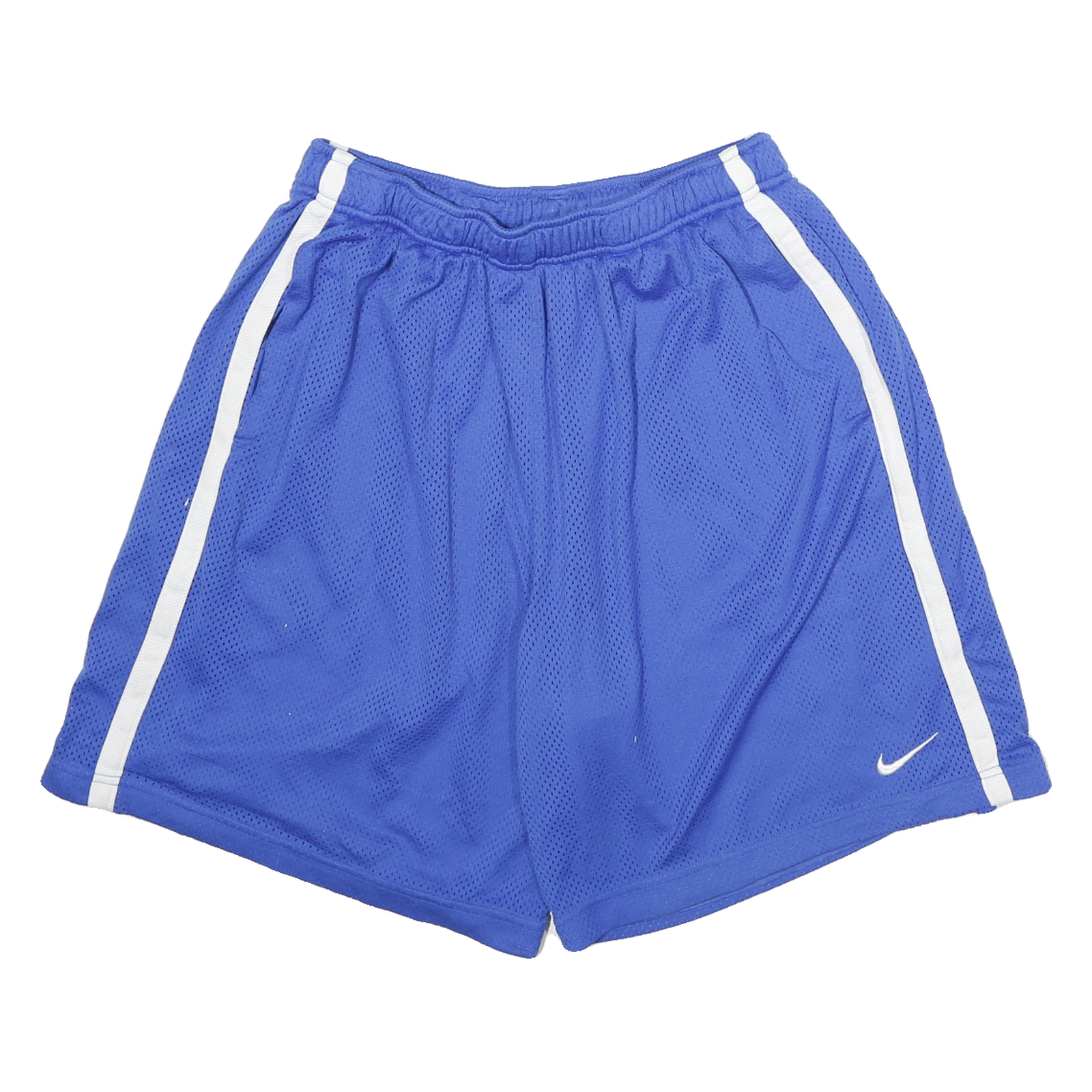 NIKE Mens Blue & White Casual Shorts XL W26 Polyester Blend Mesh Sport Refurbished - N/A refurbished available on Cerqular