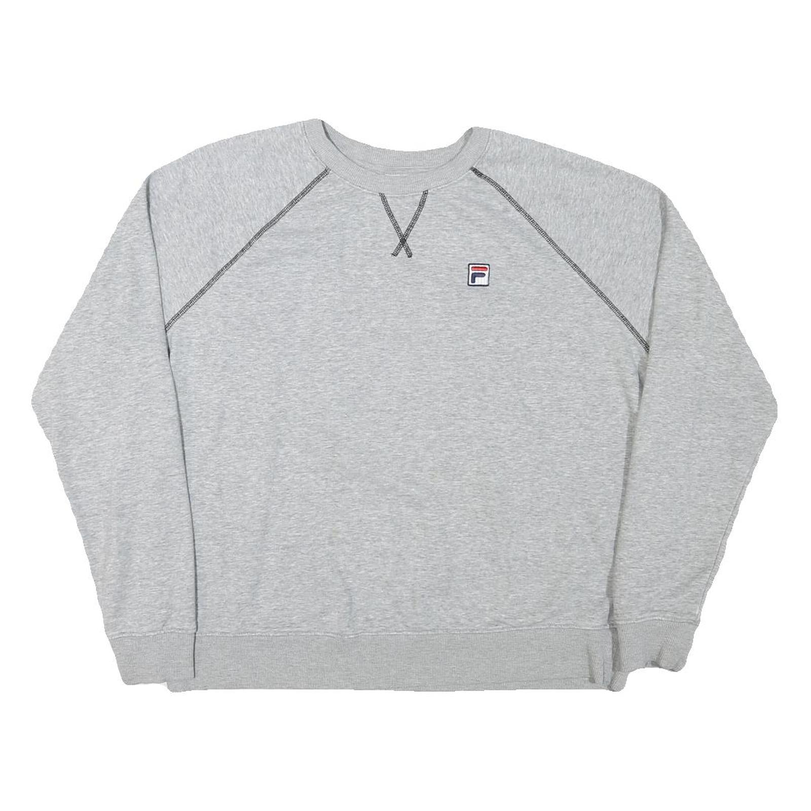 FILA Womens Grey Crew Neck 2XL Cotton Blend Pullover Sweatshirt Casual Refurbished - N/A refurbished available on Cerqular