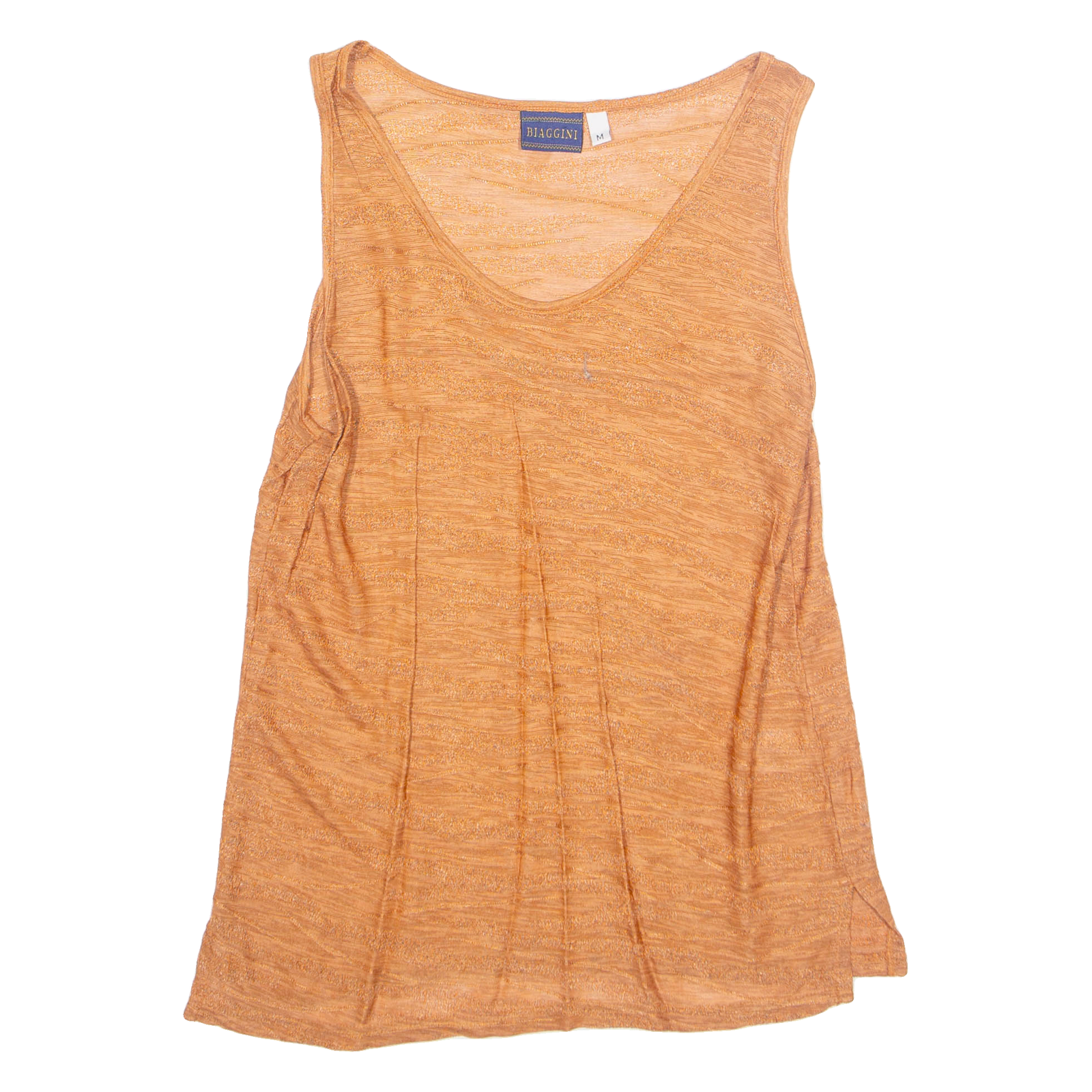BIAGGINI Womens Vest Orange Sleeveless Viscose M Refurbished - N/A refurbished available on Cerqular
