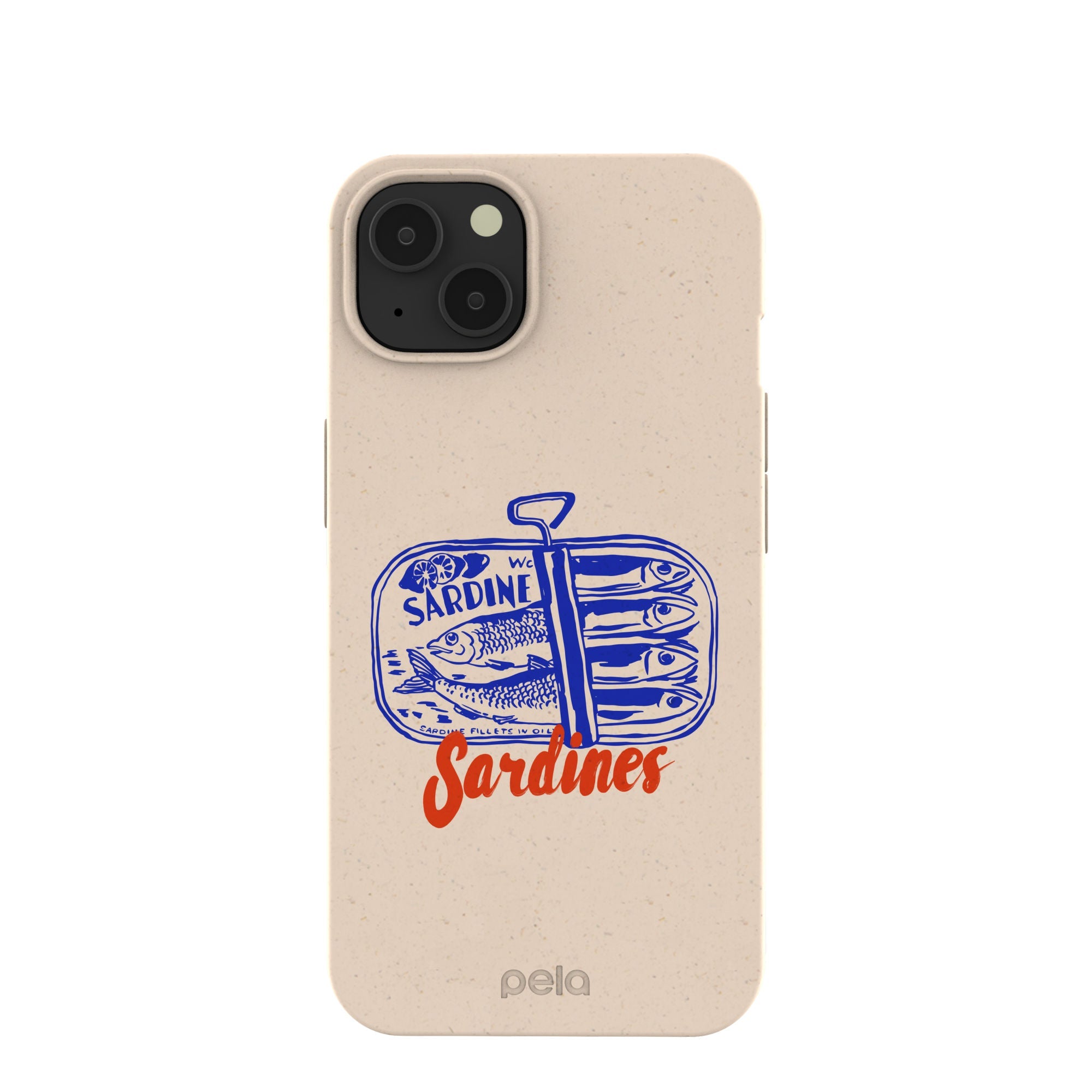 Seashell Sardines iPhone 13 Case Refurbished - Pela Case refurbished available on Cerqular