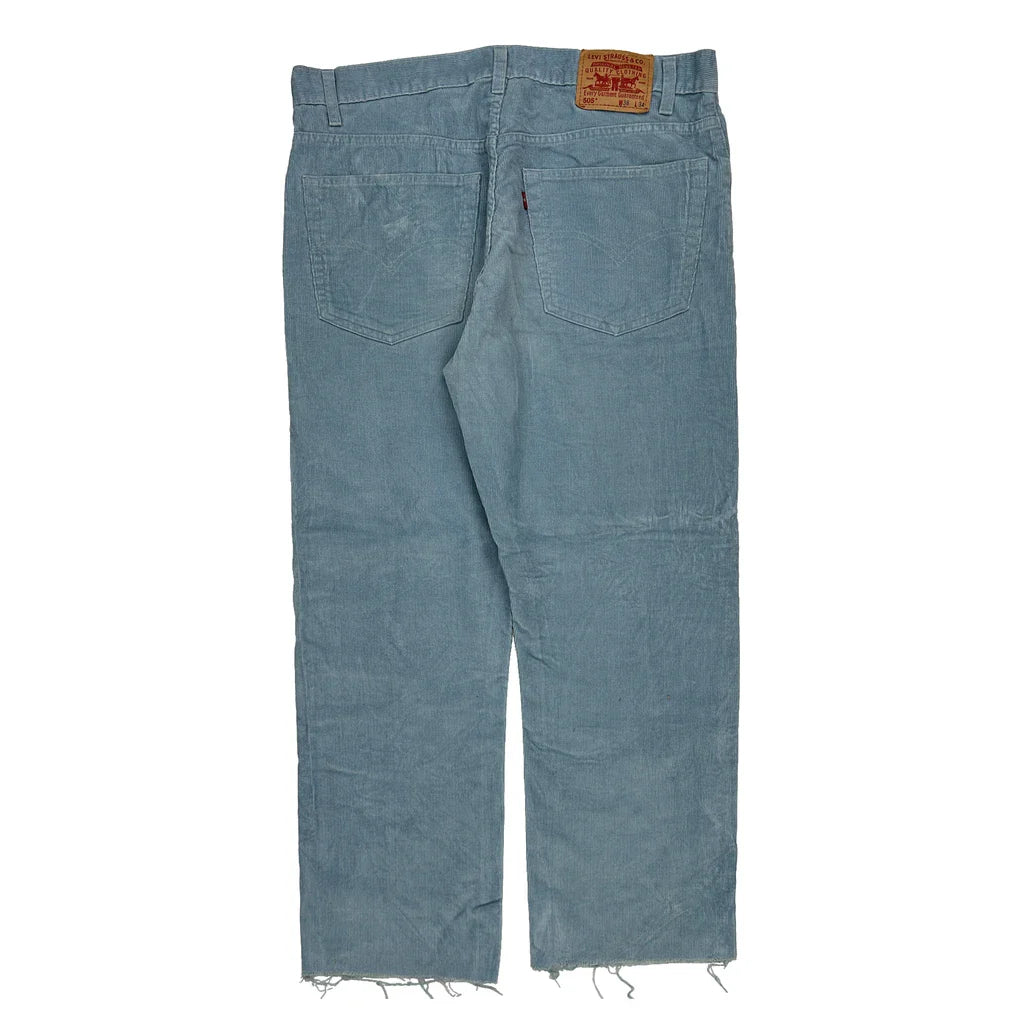 505 Levis Cord Trousers - 38″ Waist Blue Cotton Blend Refurbished - Thrifted (note: this is a term often used to describe second- refurbished available on Cerqular