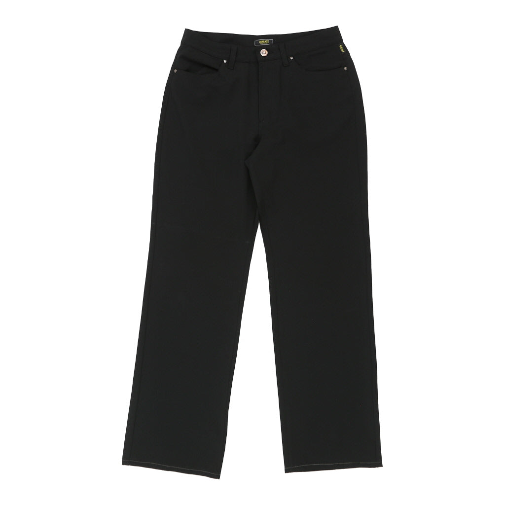 Buy Versace Trousers - 30W UK 10 Black Polyester Blend Refurbished - $36.17 Versace Trousers - 30W UK 10 Black Polyester Blend Refurbished - Thrifted (note: this is a term often used to describe second- refurbished available on Cerqular