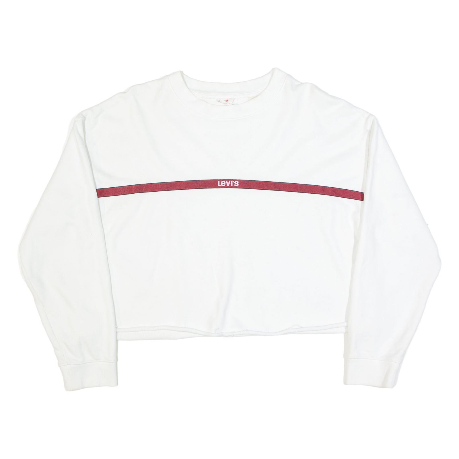 LEVI'S Cropped Womens Sweatshirt White M Refurbished - N/A refurbished available on Cerqular