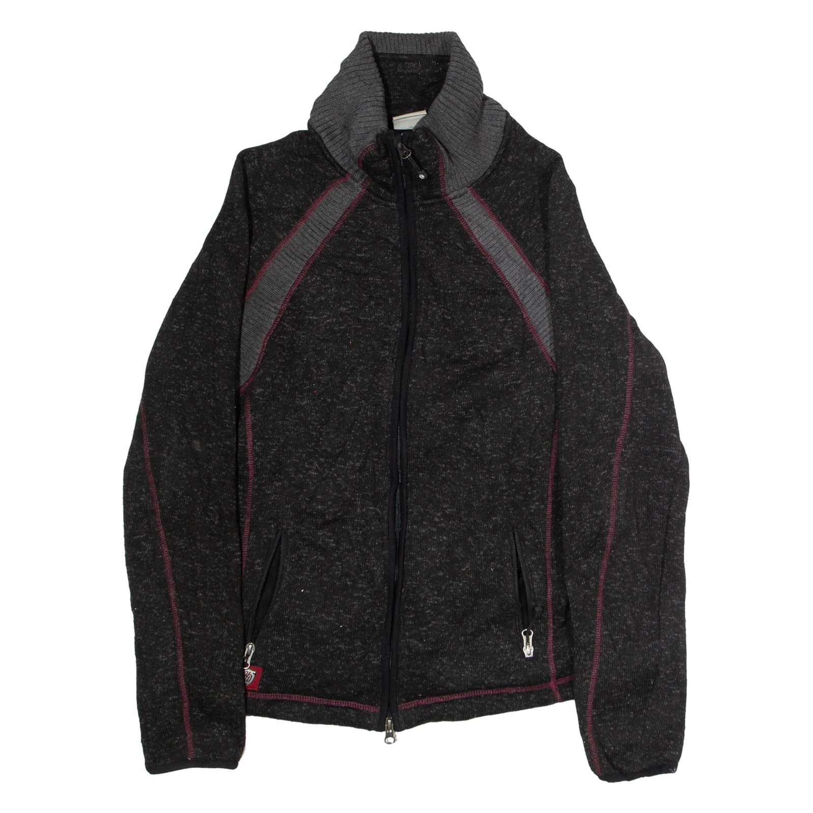 HARLEY DAVIDSON Womens Fleece Jacket Grey Knit L Refurbished - N/A refurbished available on Cerqular