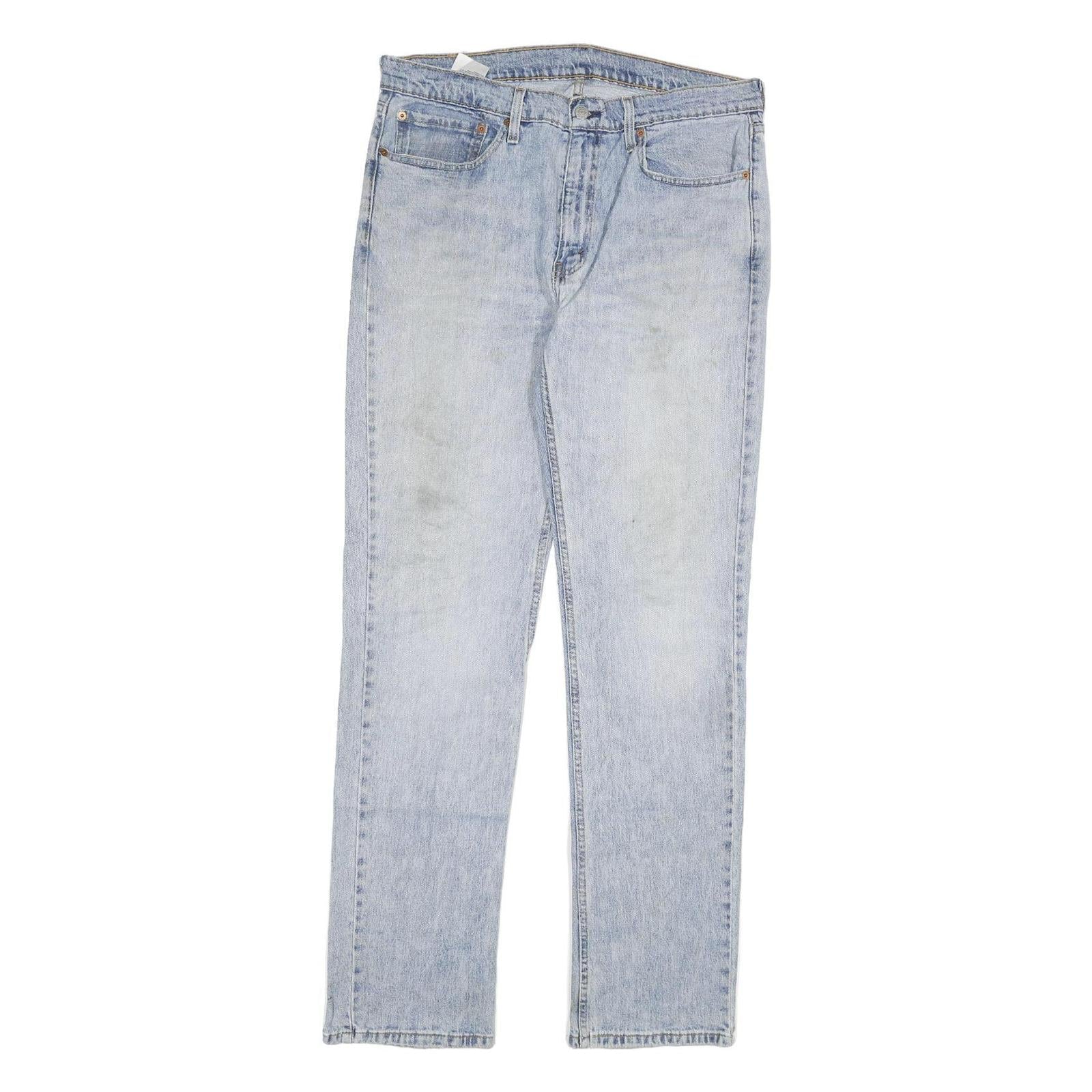LEVI'S 514 Mens Slim Jeans Blue Denim Light W36 L34 Cotton Blend Zip Refurbished - N/A refurbished available on Cerqular