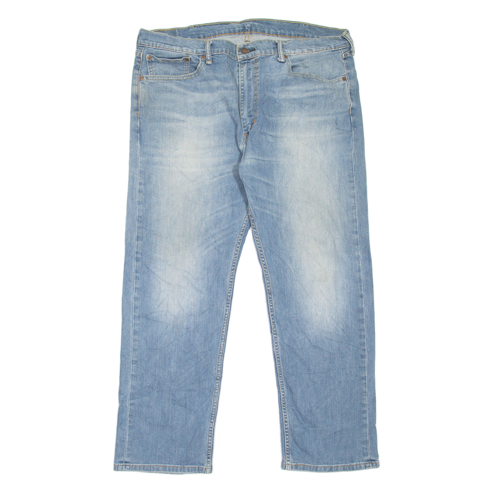 LEVI'S 505 Jeans Mens Blue Regular Straight Stone Wash W40 L30 Refurbished - N/A refurbished available on Cerqular