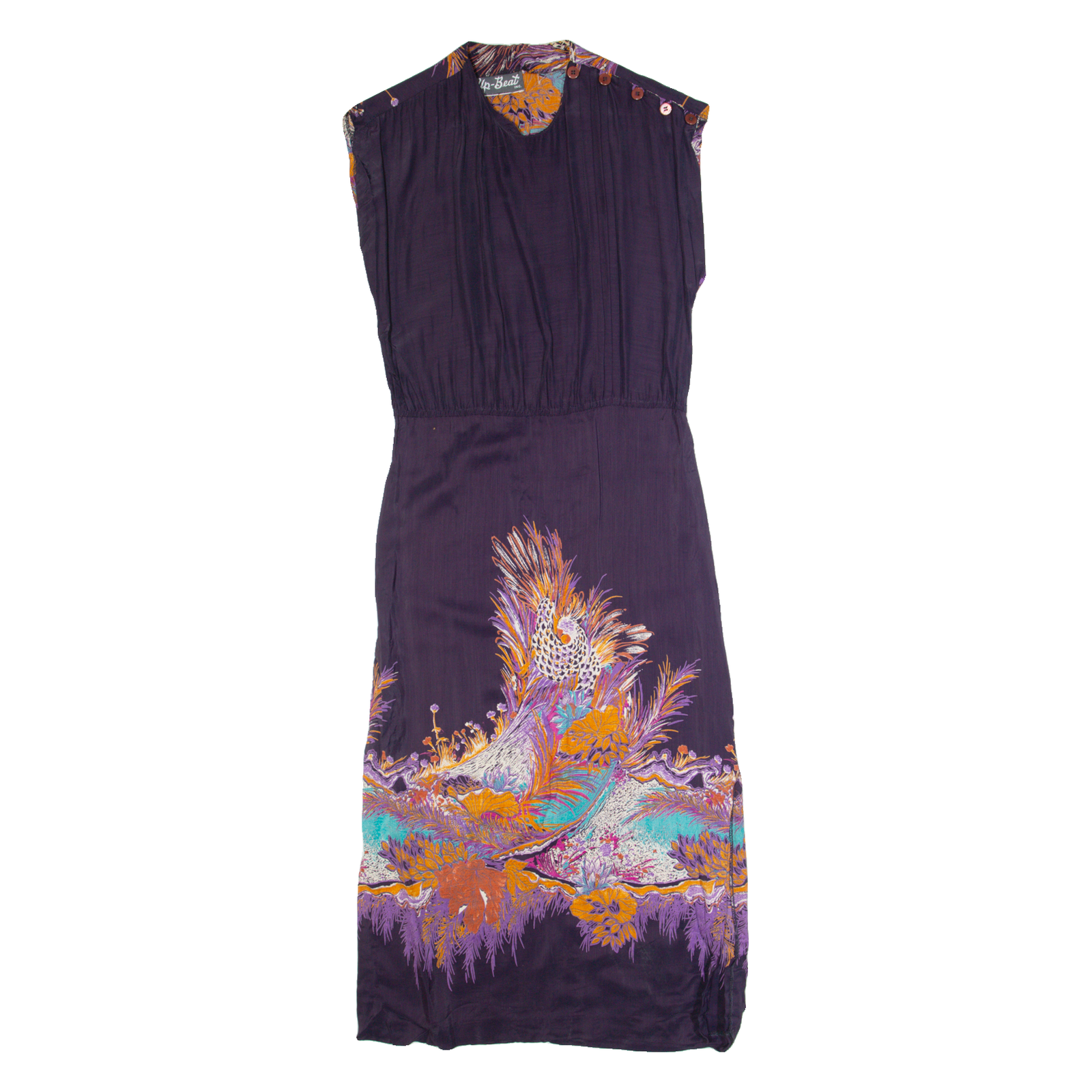 UP BEAT Womens Pencil Dress Purple Crazy Pattern Sleeveless Long S Refurbished - N/A refurbished available on Cerqular