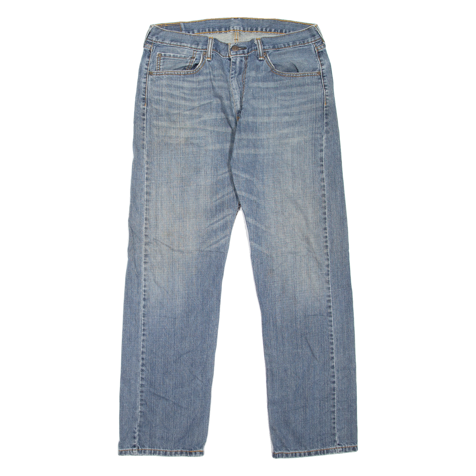 LEVI'S 505 Jeans Mens Blue Regular Straight Stone Wash W36 L32 Refurbished - N/A refurbished available on Cerqular