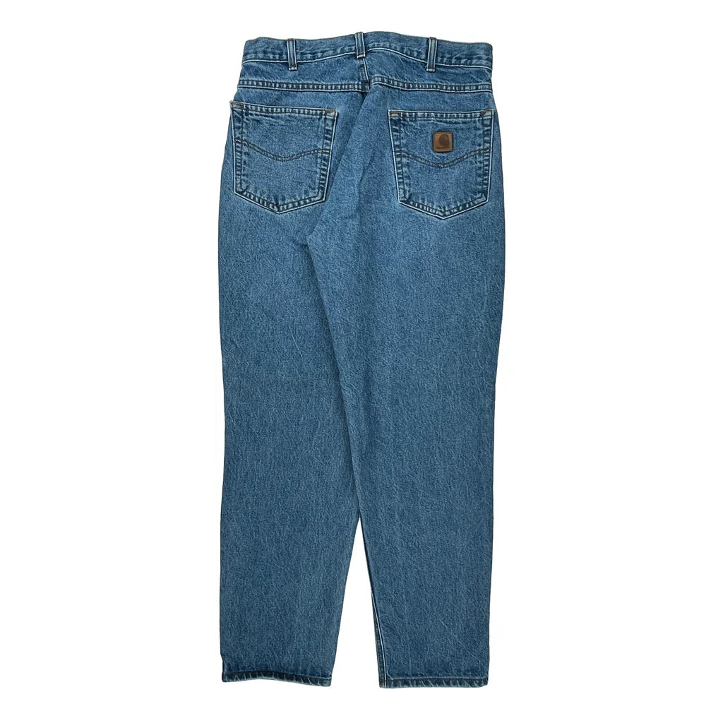 Carhartt Jeans - 34W 32L Blue Cotton Refurbished - Thrifted (note: this is a term often used to describe second- refurbished available on Cerqular