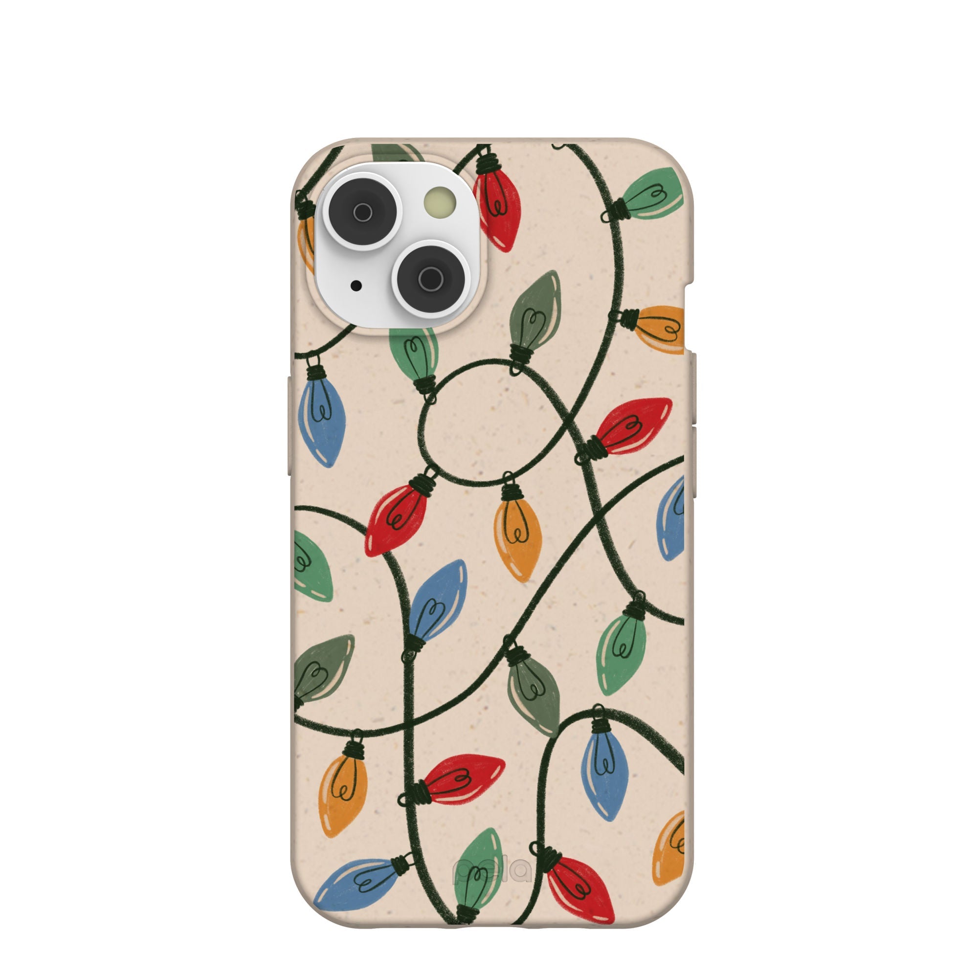 Seashell Holiday Lights iPhone 14/16e Case Refurbished - Pela Case refurbished available on Cerqular