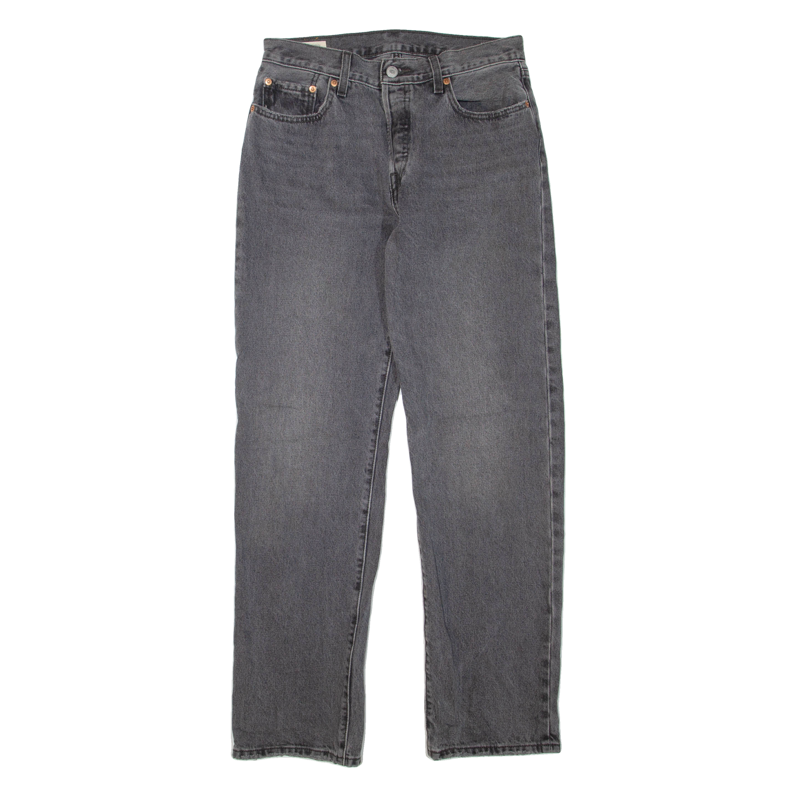LEVI'S 501 Jeans Womens Grey Regular Straight W27 L32 Refurbished - N/A refurbished available on Cerqular
