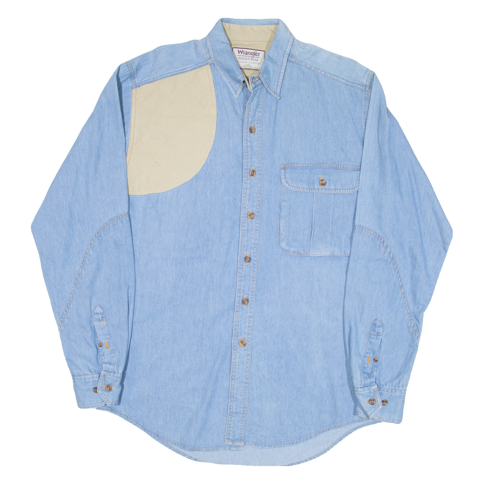 Buy WRANGLER Mens Denim Shirt Blue Long Sleeve M Refurbished - $35.09 WRANGLER Mens Denim Shirt Blue Long Sleeve M Refurbished - N/A refurbished available on Cerqular