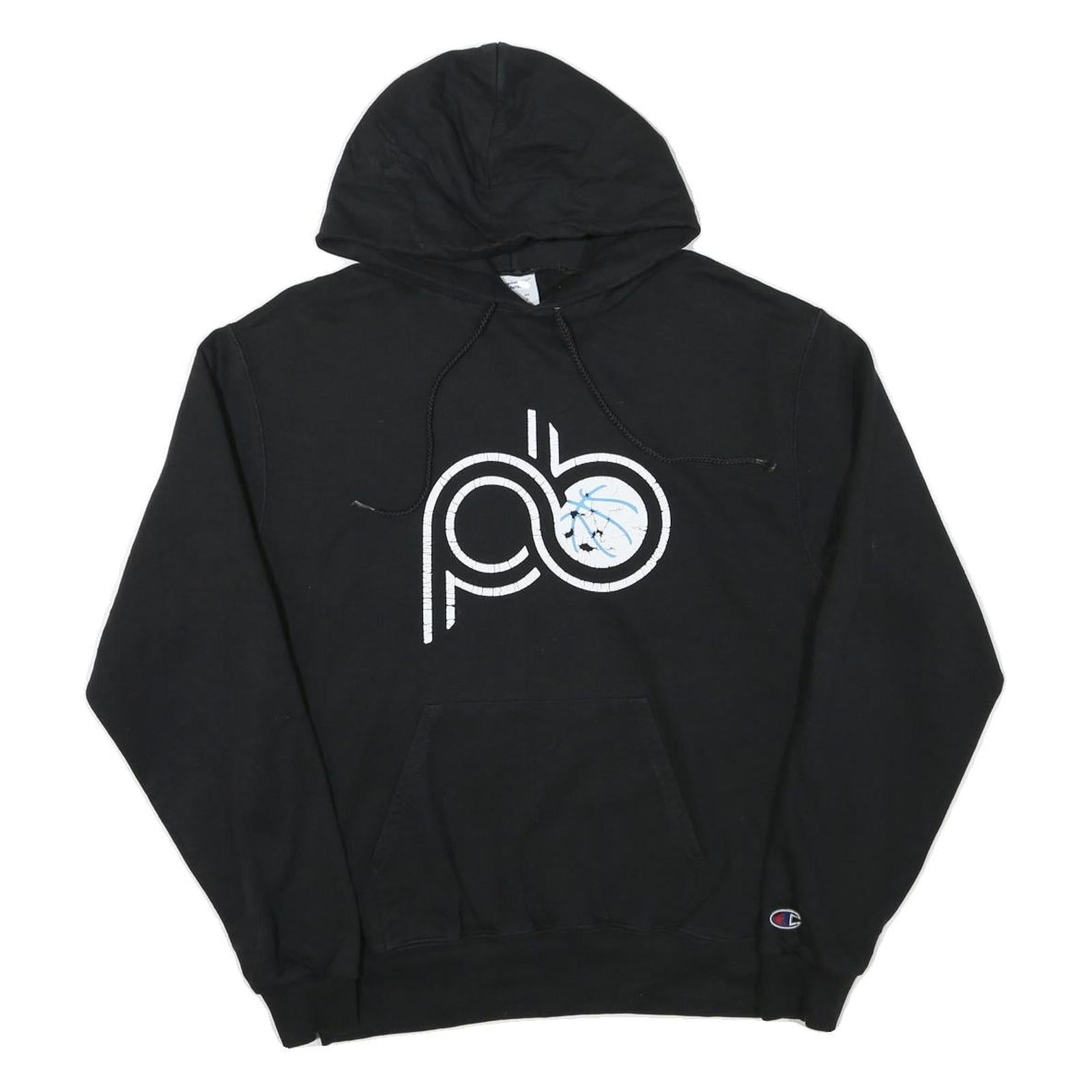 CHAMPION Mens Black Pullover Hoodie M Cotton Blend Casual Streetwear Refurbished - N/A refurbished available on Cerqular