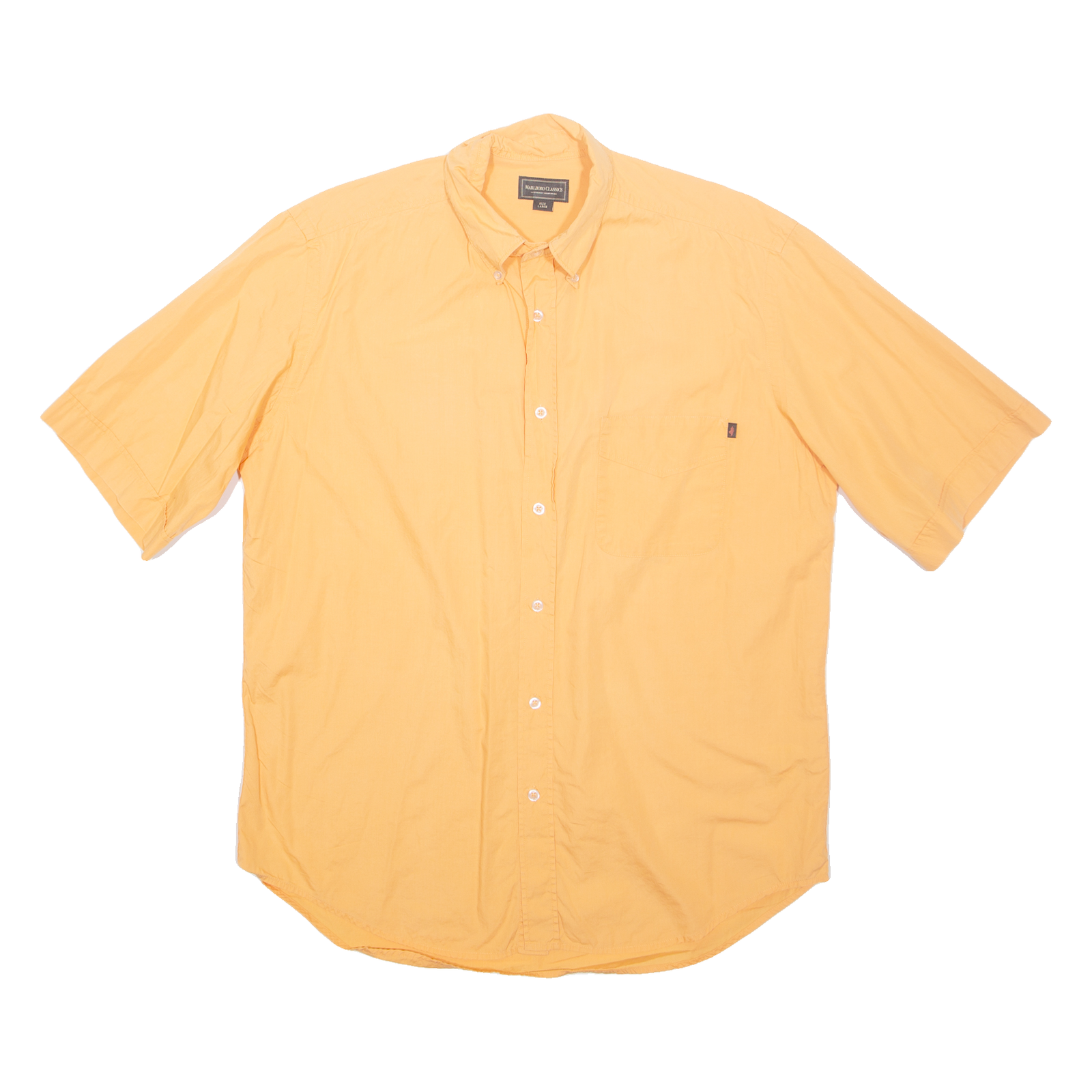 MALBORO CLASSICS Mens Plain Shirt Orange L Refurbished - N/A refurbished available on Cerqular