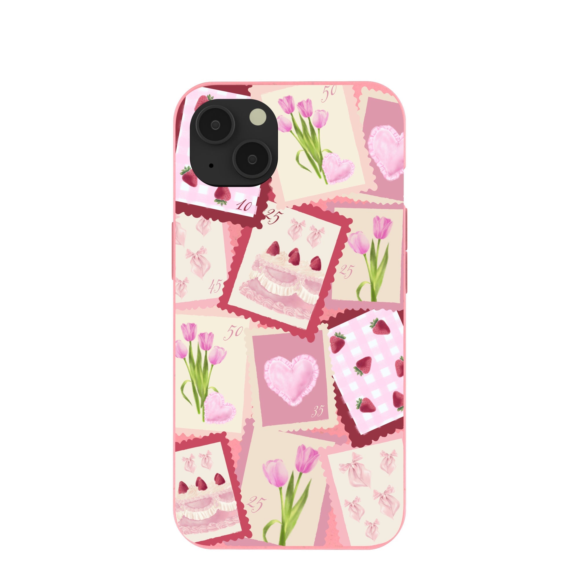 Bubblegum Pink Love Letters iPhone 13 Case Refurbished - Pela Case refurbished available on Cerqular