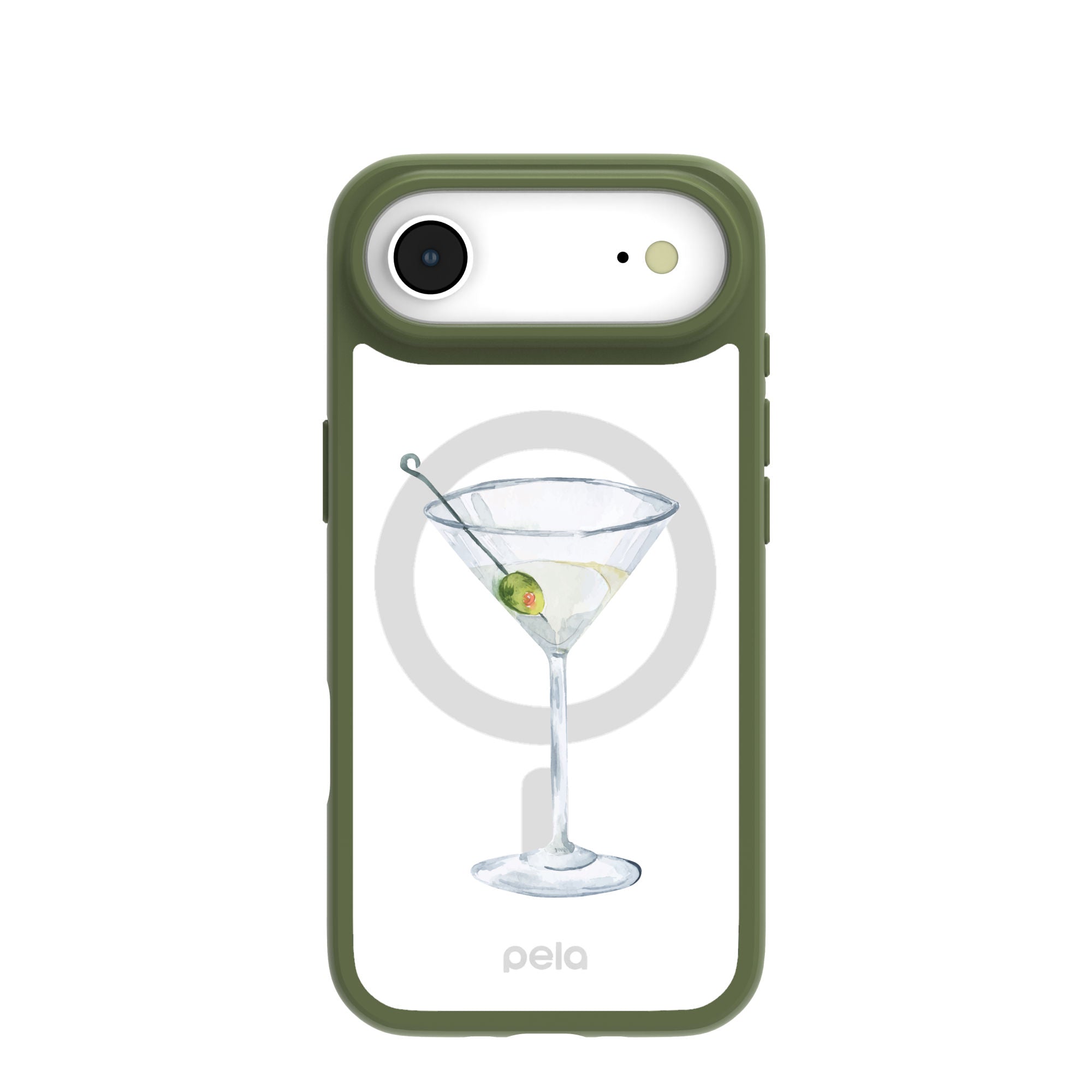 Clear Martini Moment iPhone Air Case With Forest Floor Ridge (MagSafe included) Refurbished - Pela Case refurbished available on Cerqular