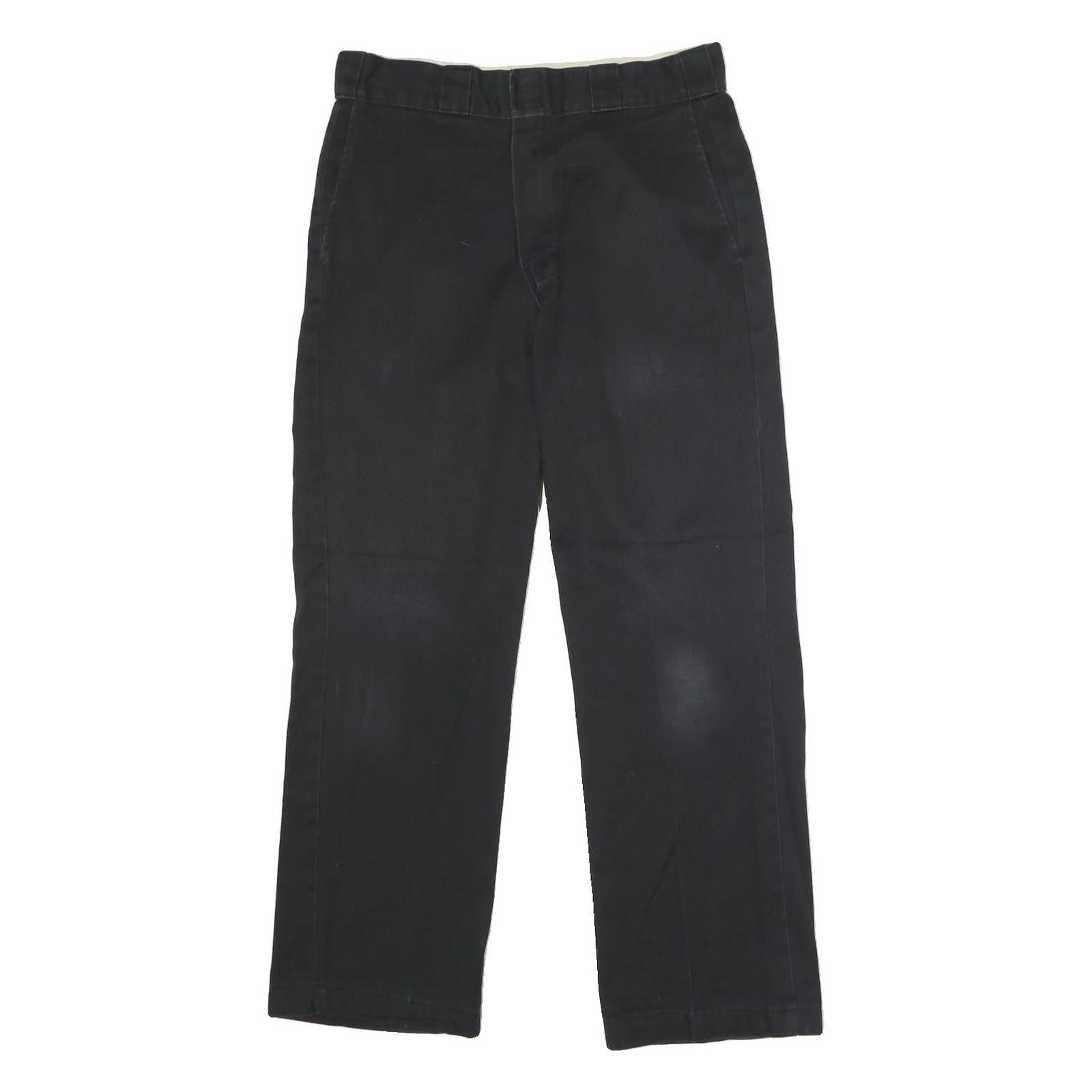 DICKIES Mens Polyester Blend Black Regular Straight Trousers W32 L30 Workwear Refurbished - N/A refurbished available on Cerqular
