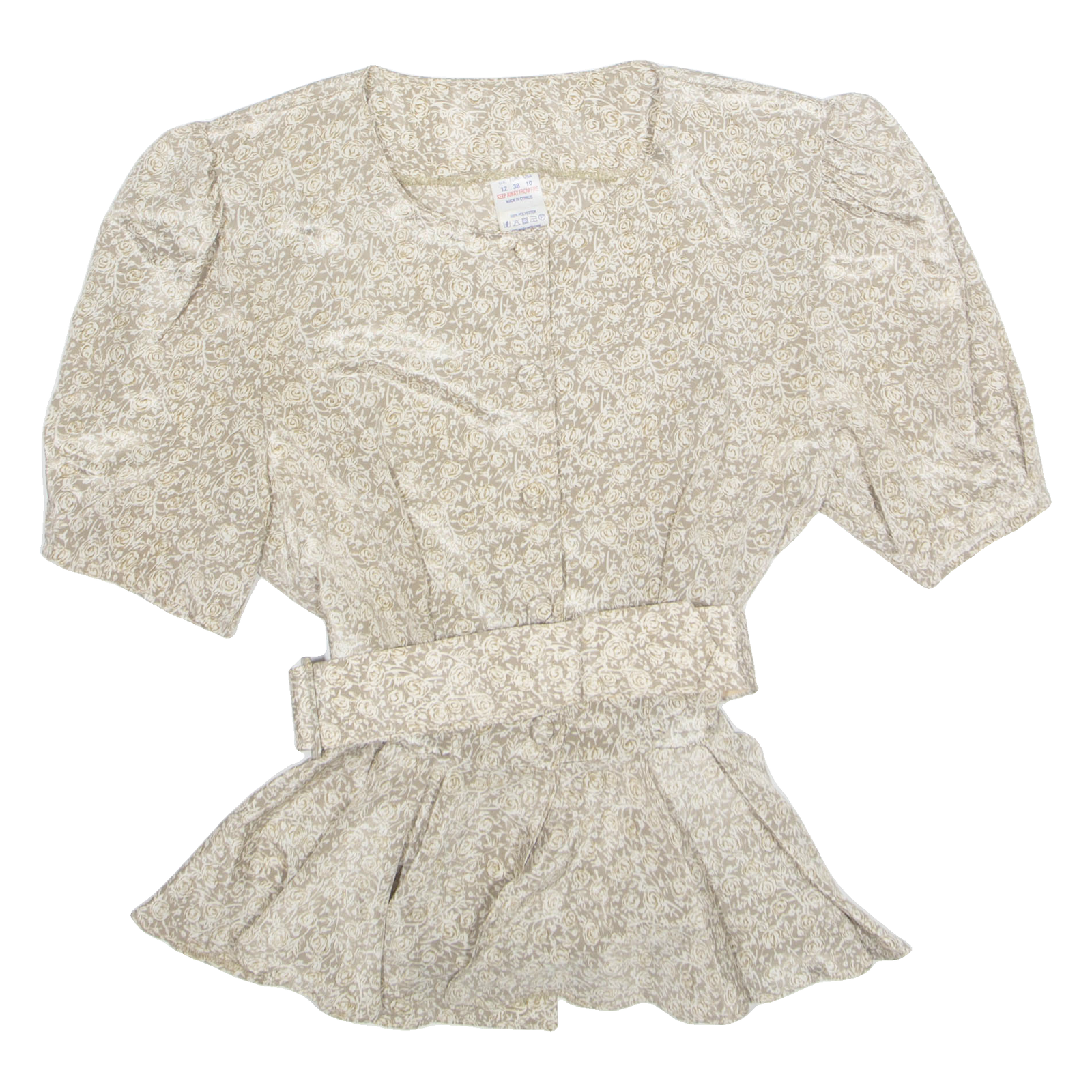Buy Womens Smock Shirt Beige V-Neck Floral M Refurbished - $16.89 Womens Smock Shirt Beige V-Neck Floral M Refurbished - N/A refurbished available on Cerqular