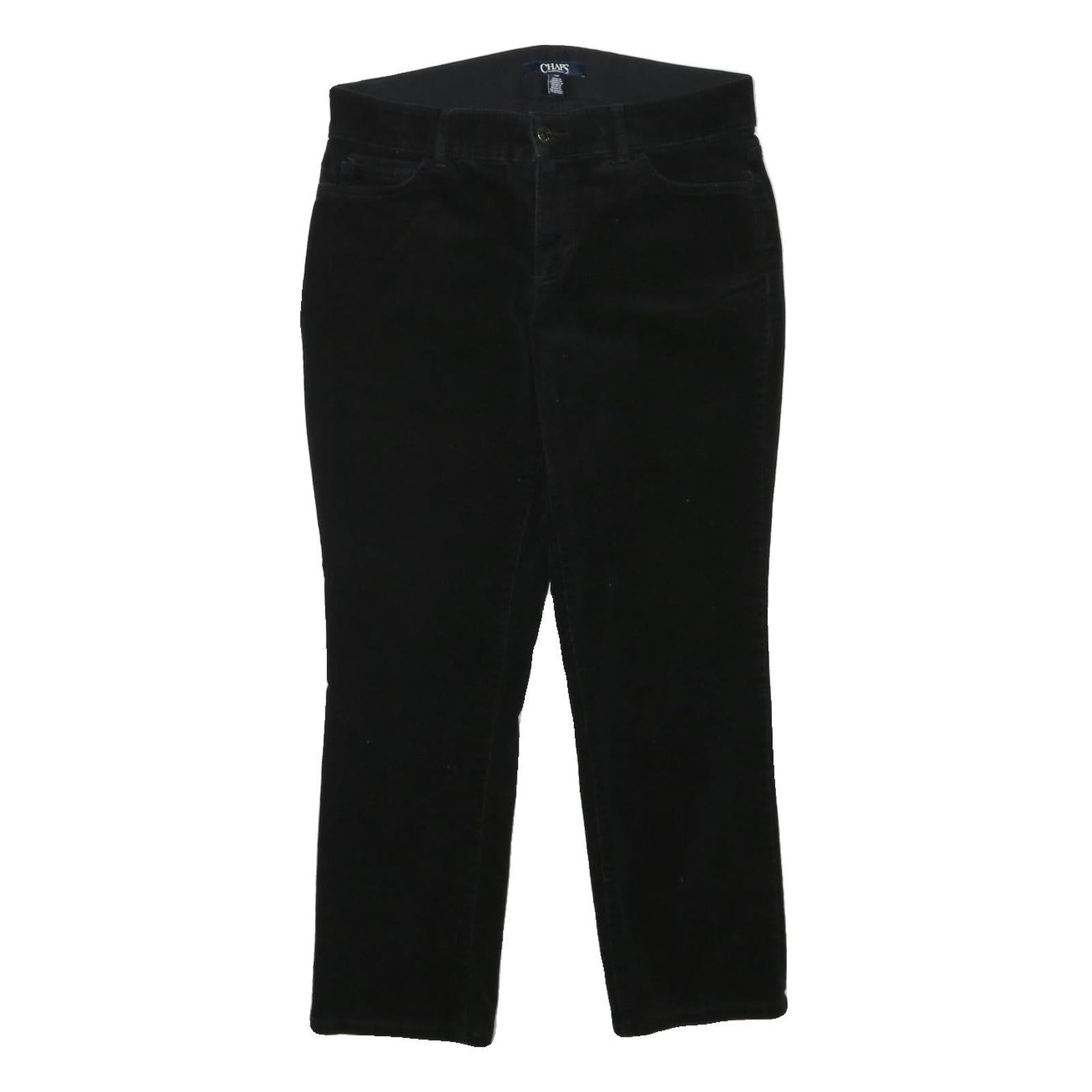 CHAPS Womens Cotton Blend Black Slim Tapered Trousers W30 L26 Refurbished - N/A refurbished available on Cerqular