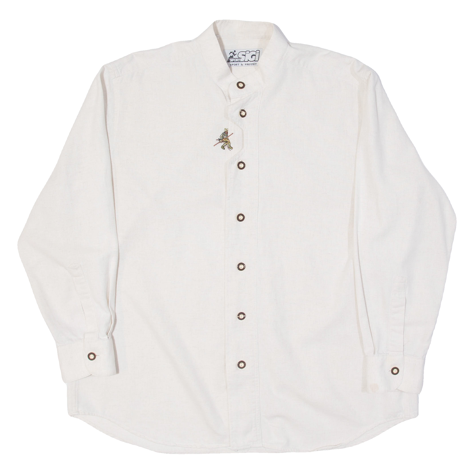 SIGI Mens Plain Shirt Beige Long Sleeve XL Refurbished - N/A refurbished available on Cerqular