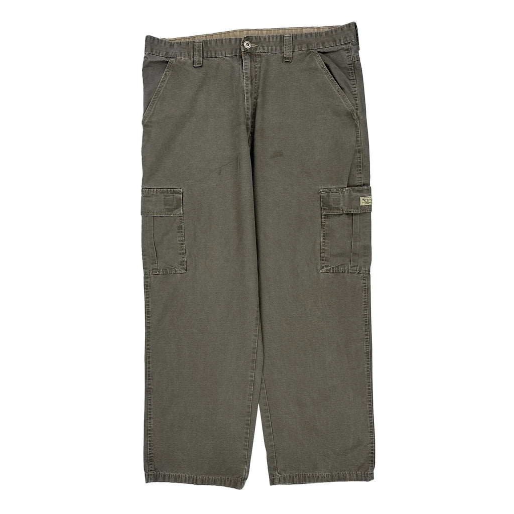 Wrangler Cargo Trousers - 38W 30L Grey Cotton Refurbished - Thrifted (note: this is a term often used to describe second- refurbished available on Cerqular