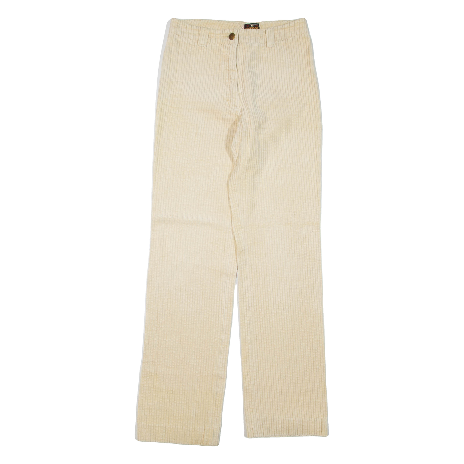 ELKONT Womens Corduroy Trousers Beige Regular Straight W26 L30 Refurbished - N/A refurbished available on Cerqular