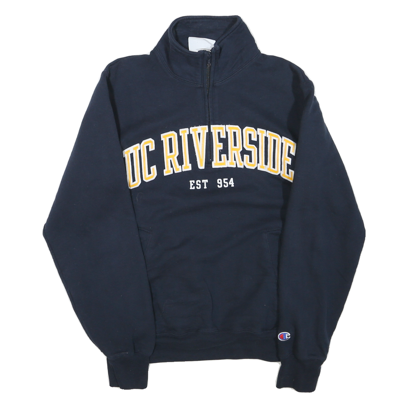 CHAMPION Mens Navy Blue UC Riverside Half Zip XS Sweatshirt Cotton Blend Comfort Refurbished - N/A refurbished available on Cerqular