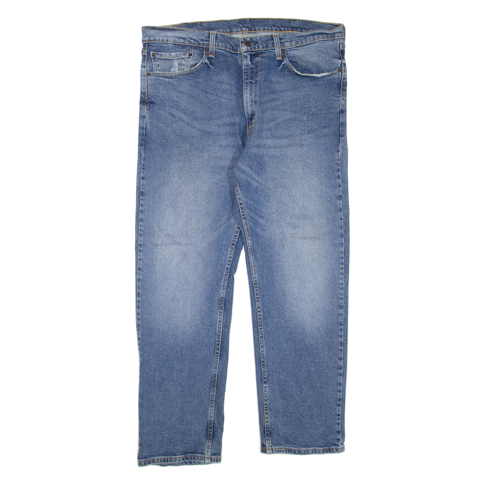 LEVI'S 505 Jeans Mens Blue Regular Straight Stone Wash W38 L30 Refurbished - N/A refurbished available on Cerqular