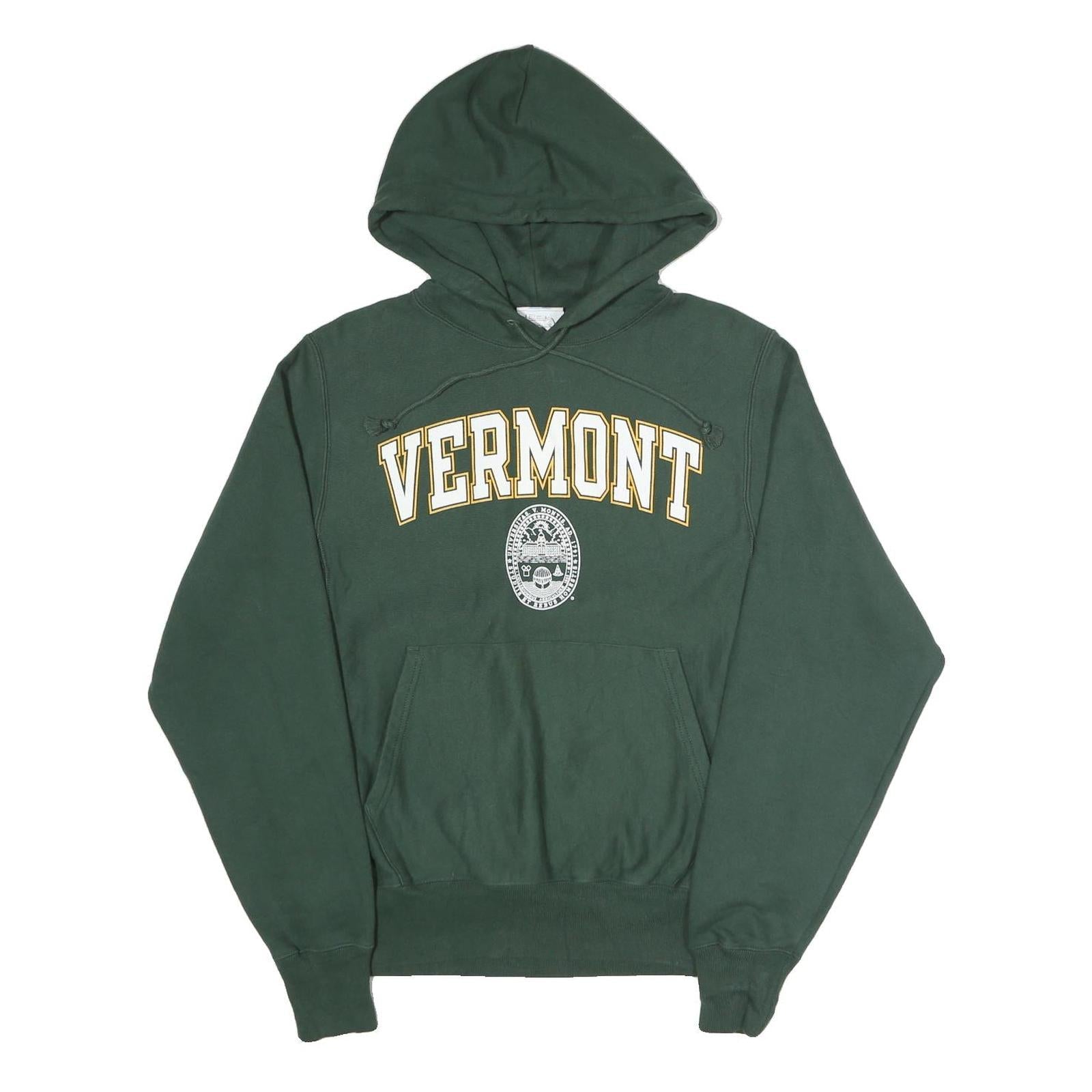CHAMPION REVERSE WEAVE Mens Green Vermont Pullover Hoodie S Cotton Blend Casual Refurbished - N/A refurbished available on Cerqular