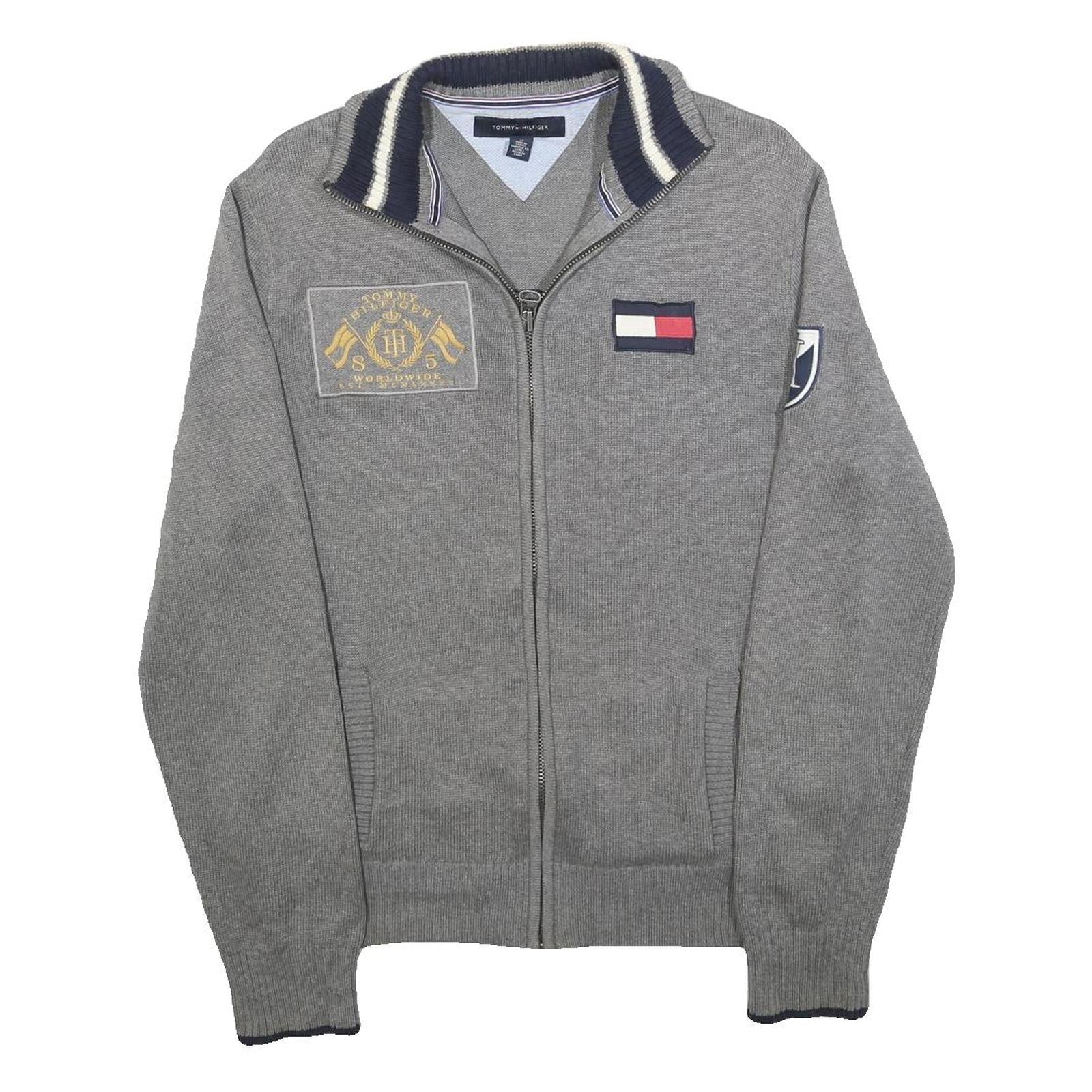 Buy TOMMY HILFIGER Womens Grey Patterned Jumper Zip Up Crew Neck Cotton Blend M Refurbished - $35.09 TOMMY HILFIGER Womens Grey Patterned Jumper Zip Up Crew Neck Cotton Blend M Refurbished - N/A refurbished available on Cerqular